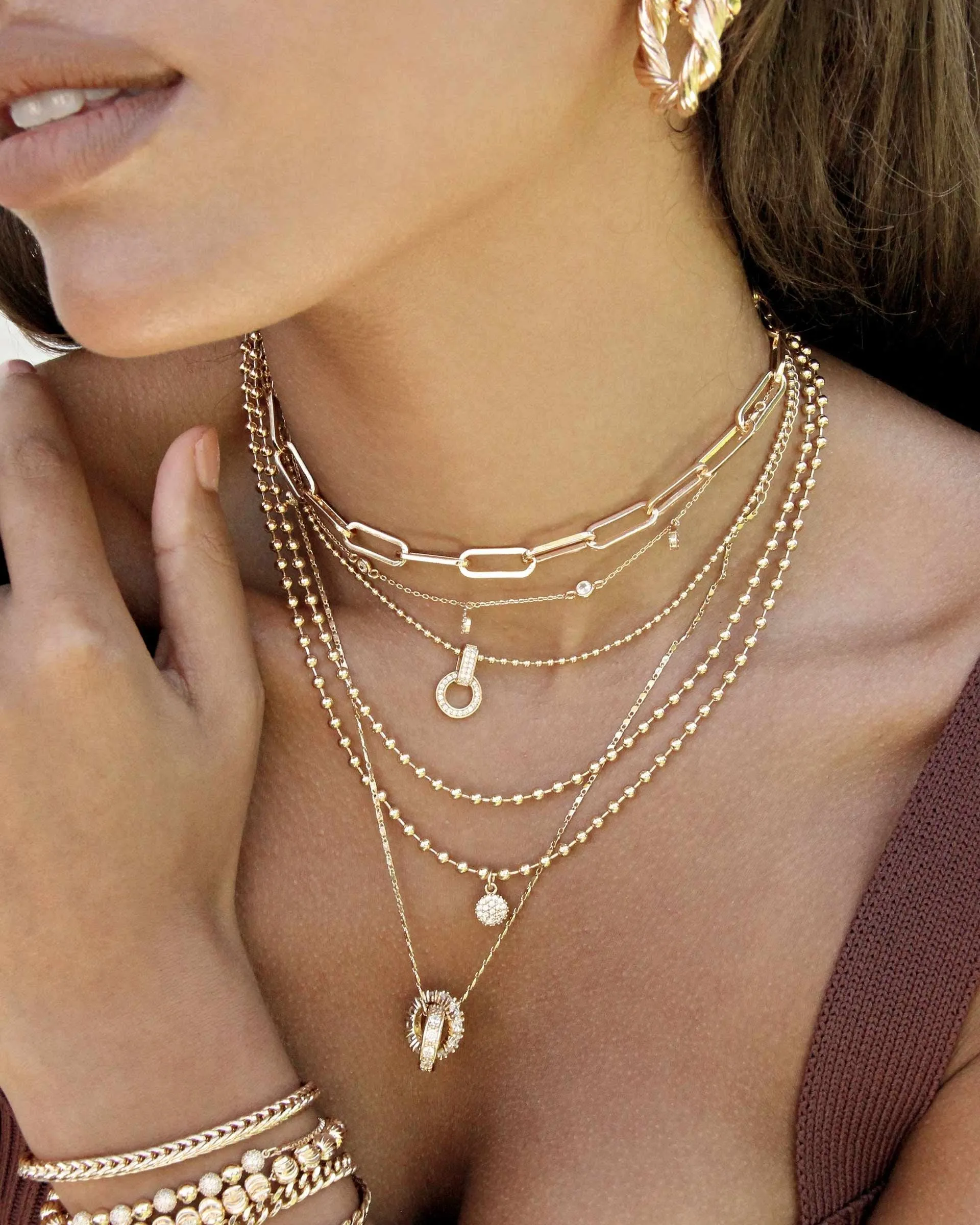 Dainty Crystal Trio Necklace Set