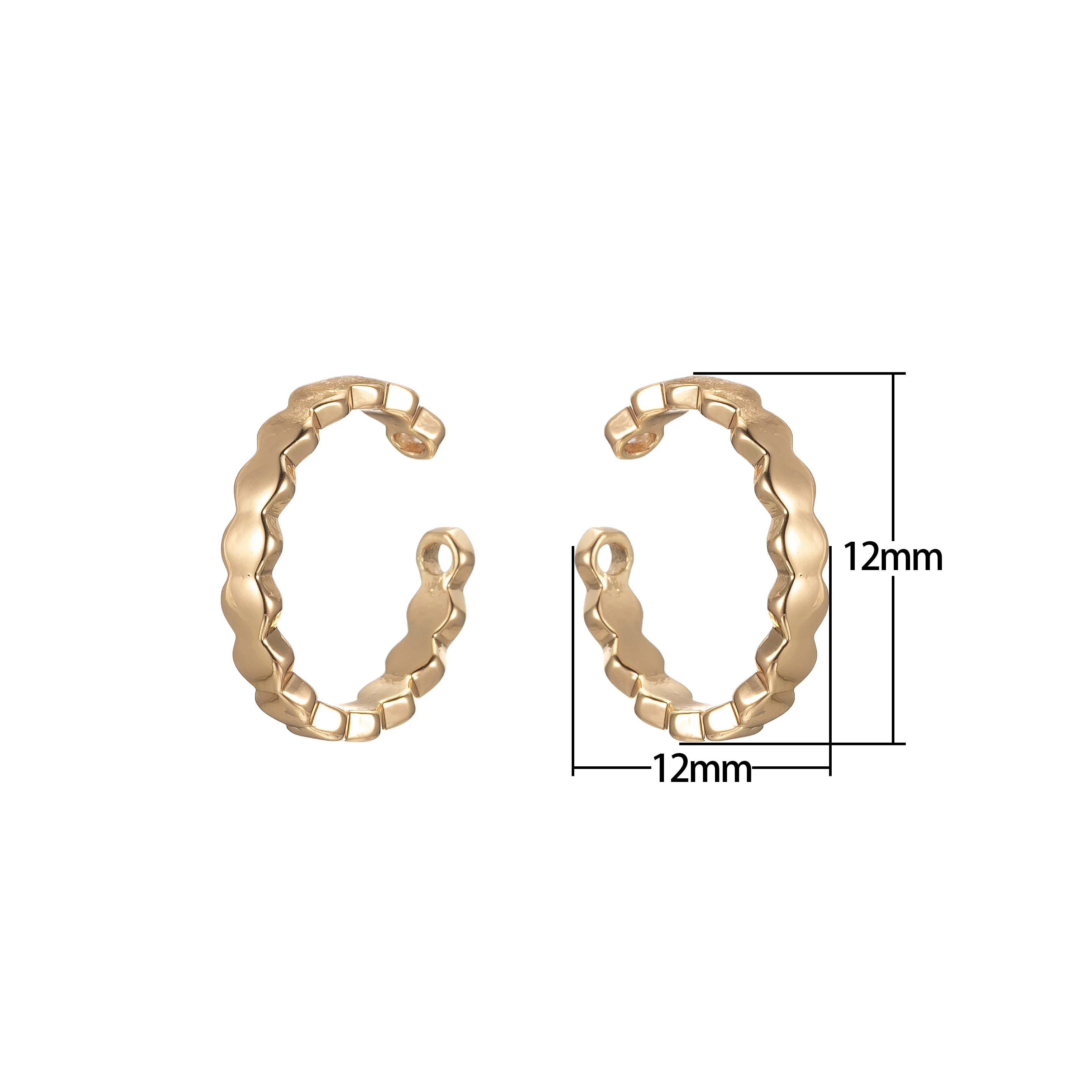 Dainty Gold Ear Cuff Earrings For Wholesale Jewelry Supplies Minimalist Cuffs Findings AI040