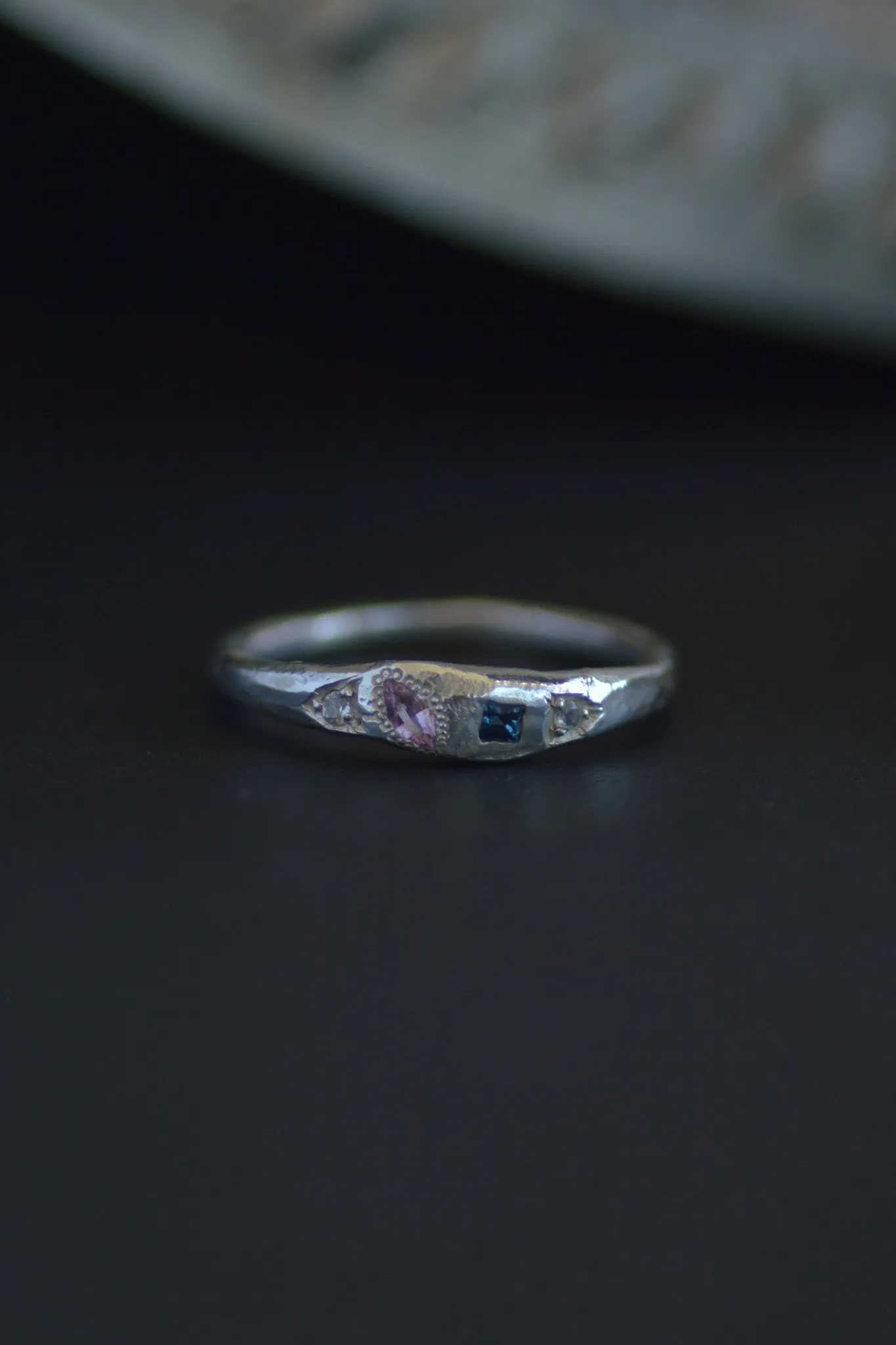 Dancer Sapphire Silver Ring 1210-1