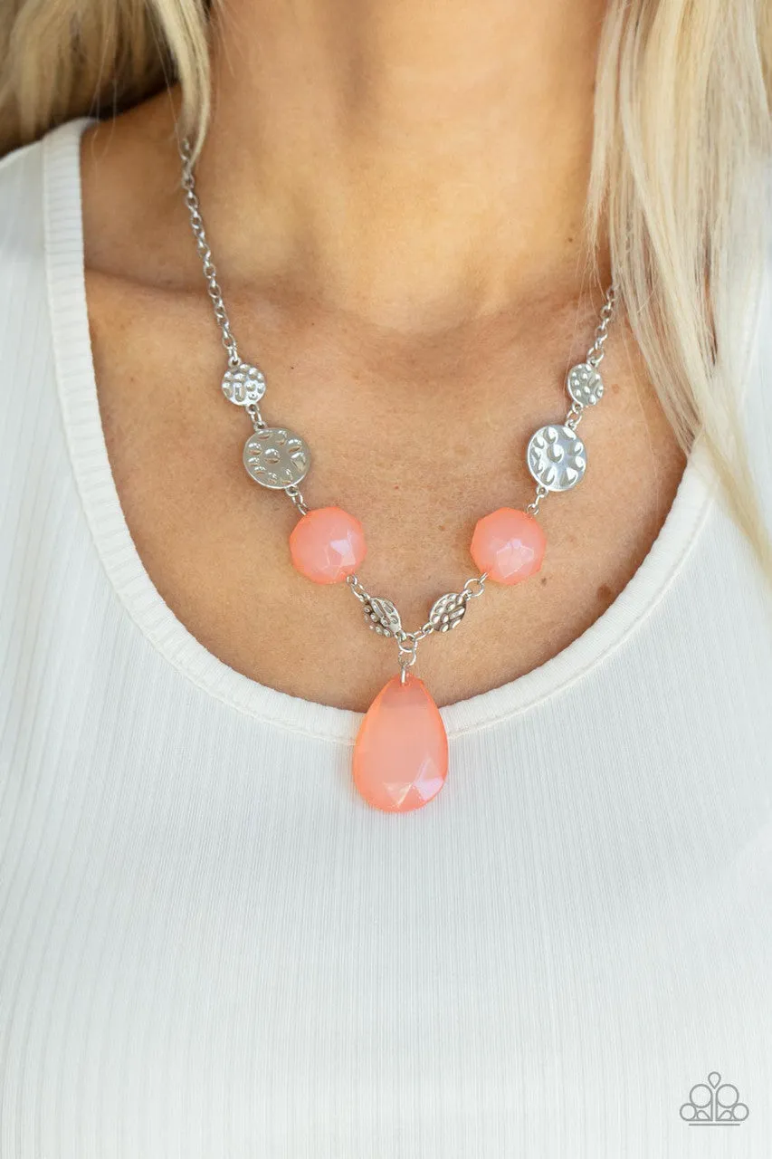 DEW What You Wanna DEW Orange Paparazzi Necklace