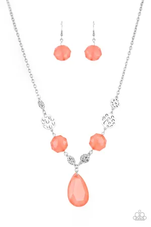 DEW What You Wanna DEW Orange Paparazzi Necklace