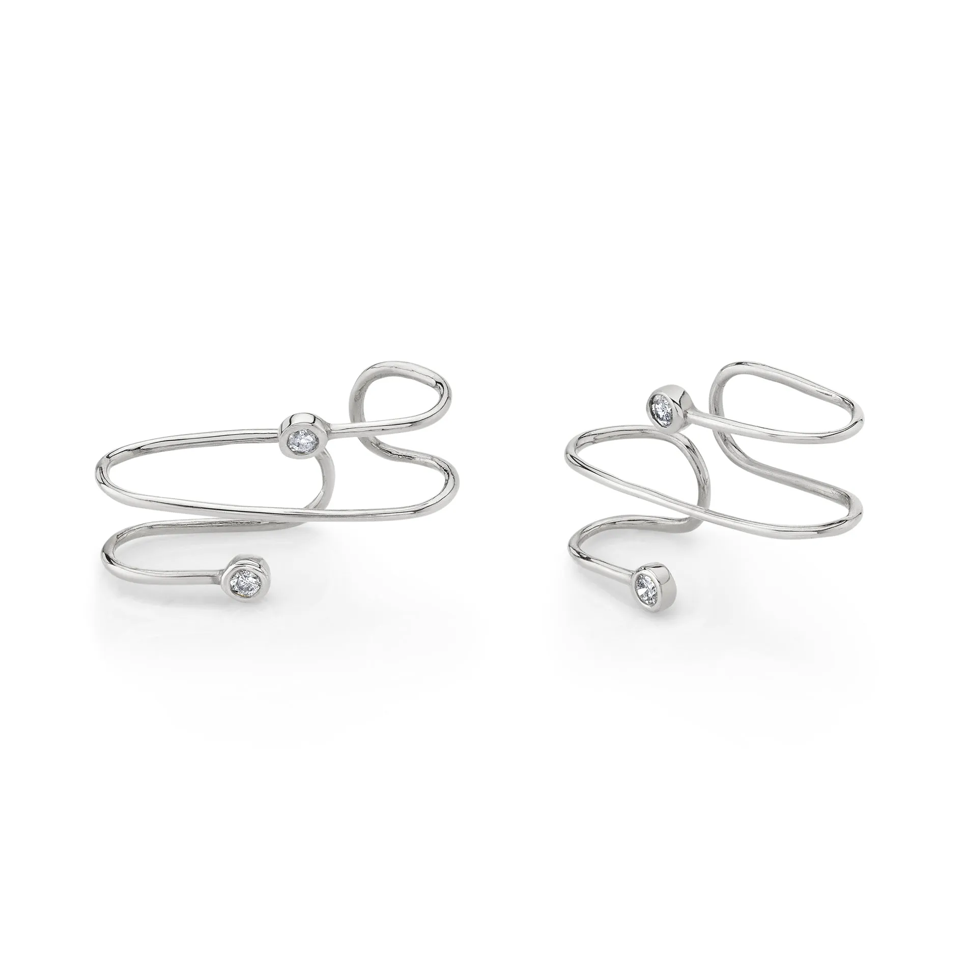 Diamond Bezel Orbital Ear Cuffs