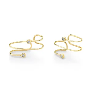 Diamond Bezel Orbital Ear Cuffs