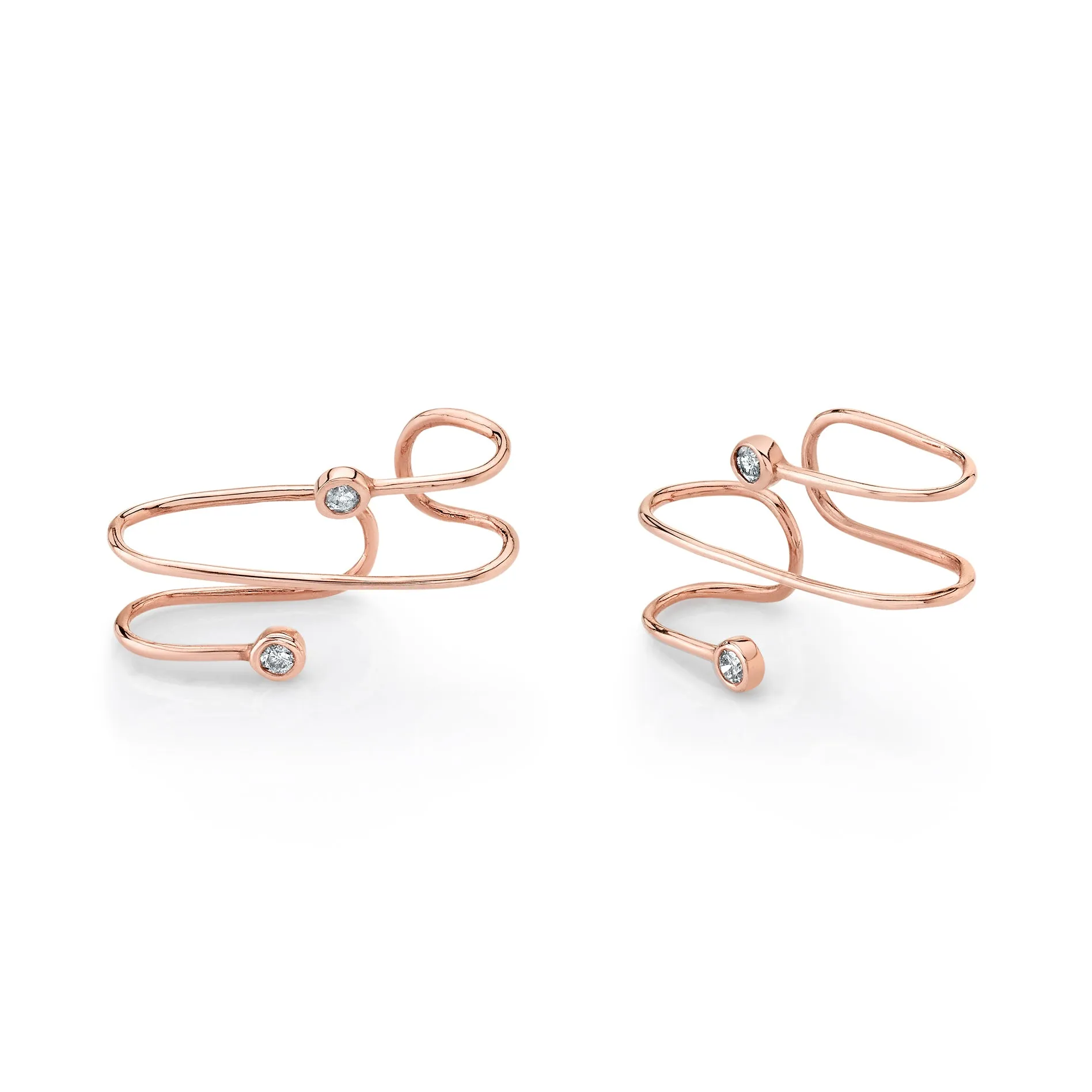 Diamond Bezel Orbital Ear Cuffs