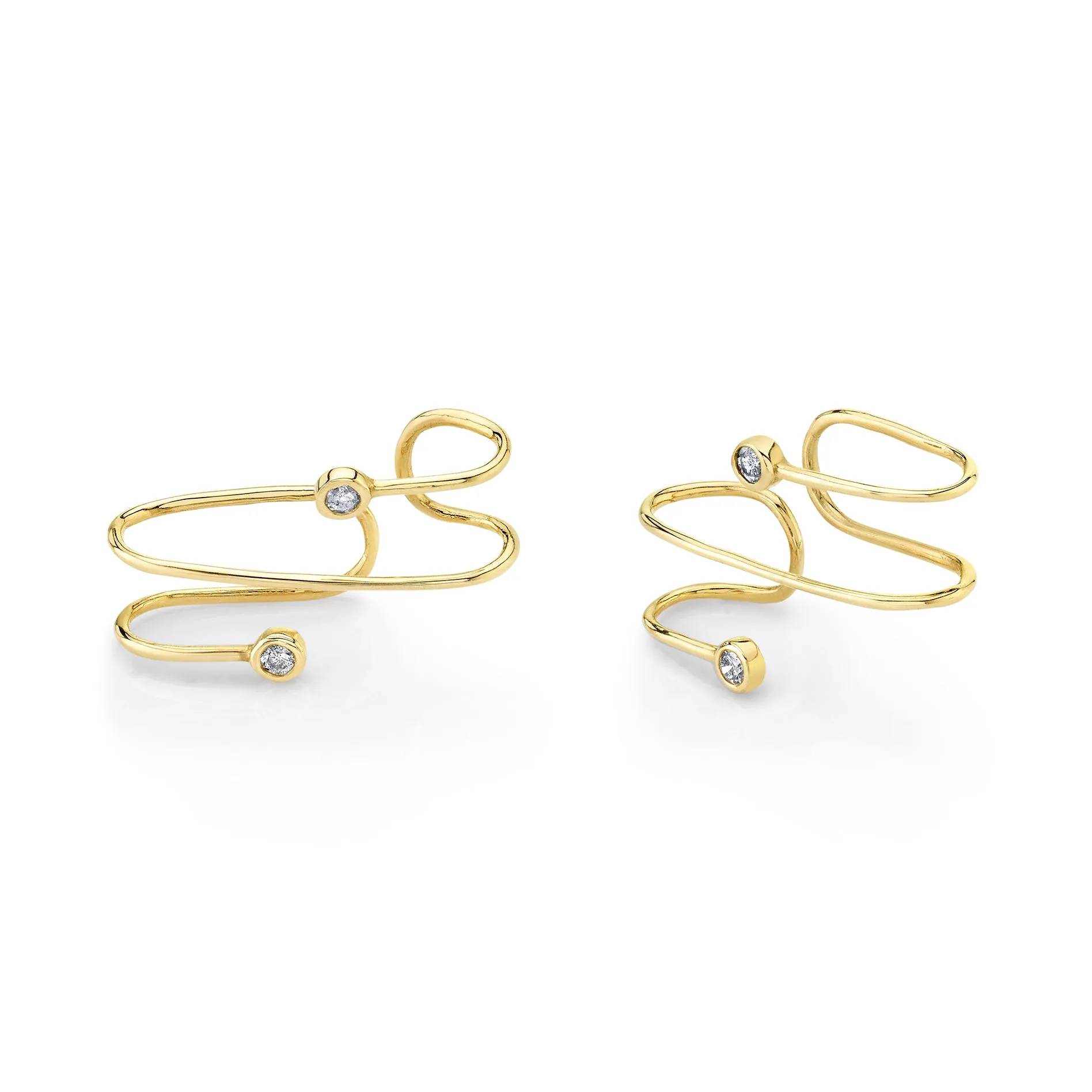 Diamond Bezel Orbital Ear Cuffs