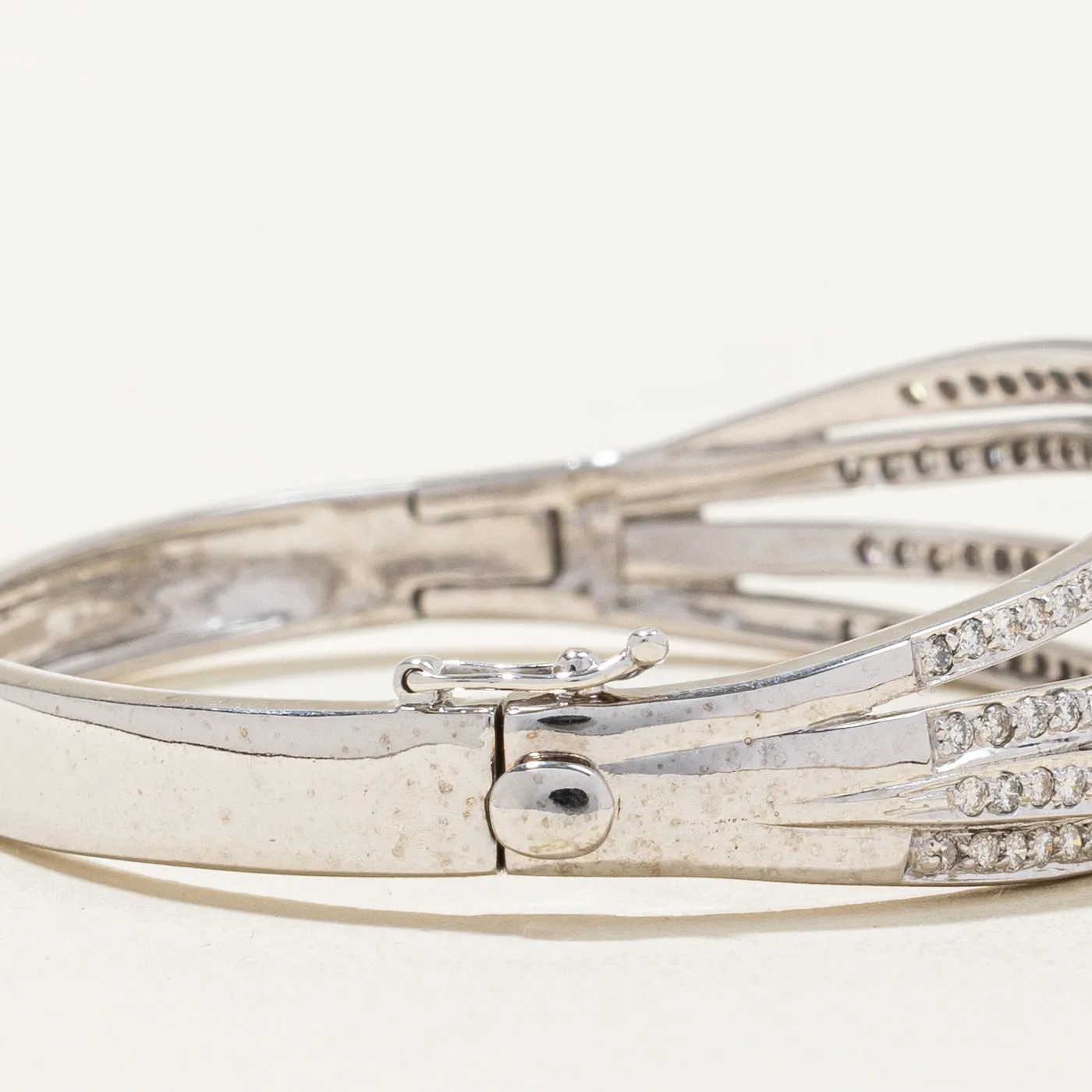 Diamond Crossover Multi Row Bangle | 2.18ctw SI2-I1 H/I | 6" |