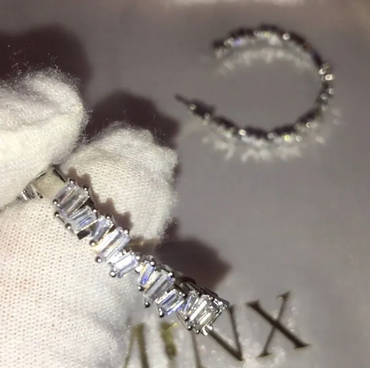 Diamond Hoop Earrings | Hoop Earrings | Womens Big Diamond Earrings | Hoop Earrings with Diamonds | Iced Out Earrings | Big Hoop Earrings