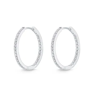 Diamond Huggie Hoops .50 Total Carat Weight