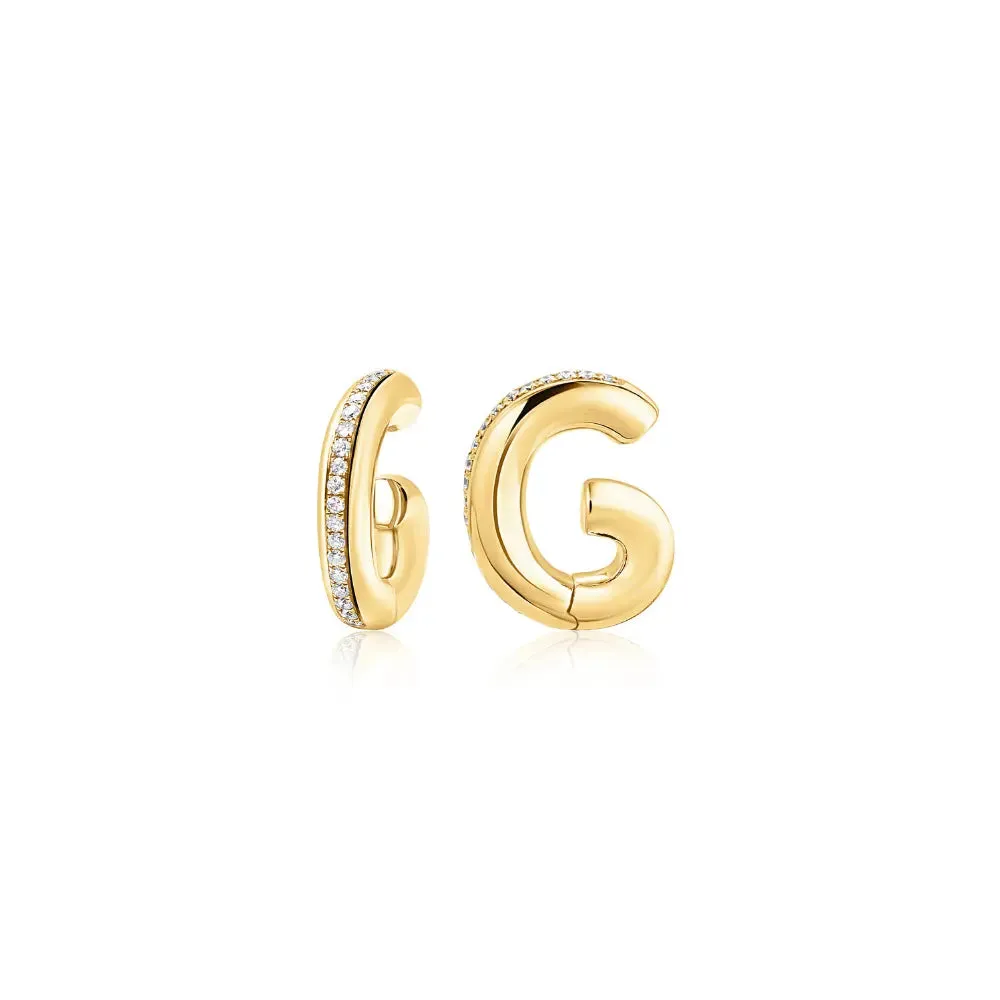 Diamond Pavé Curve Ear Clip