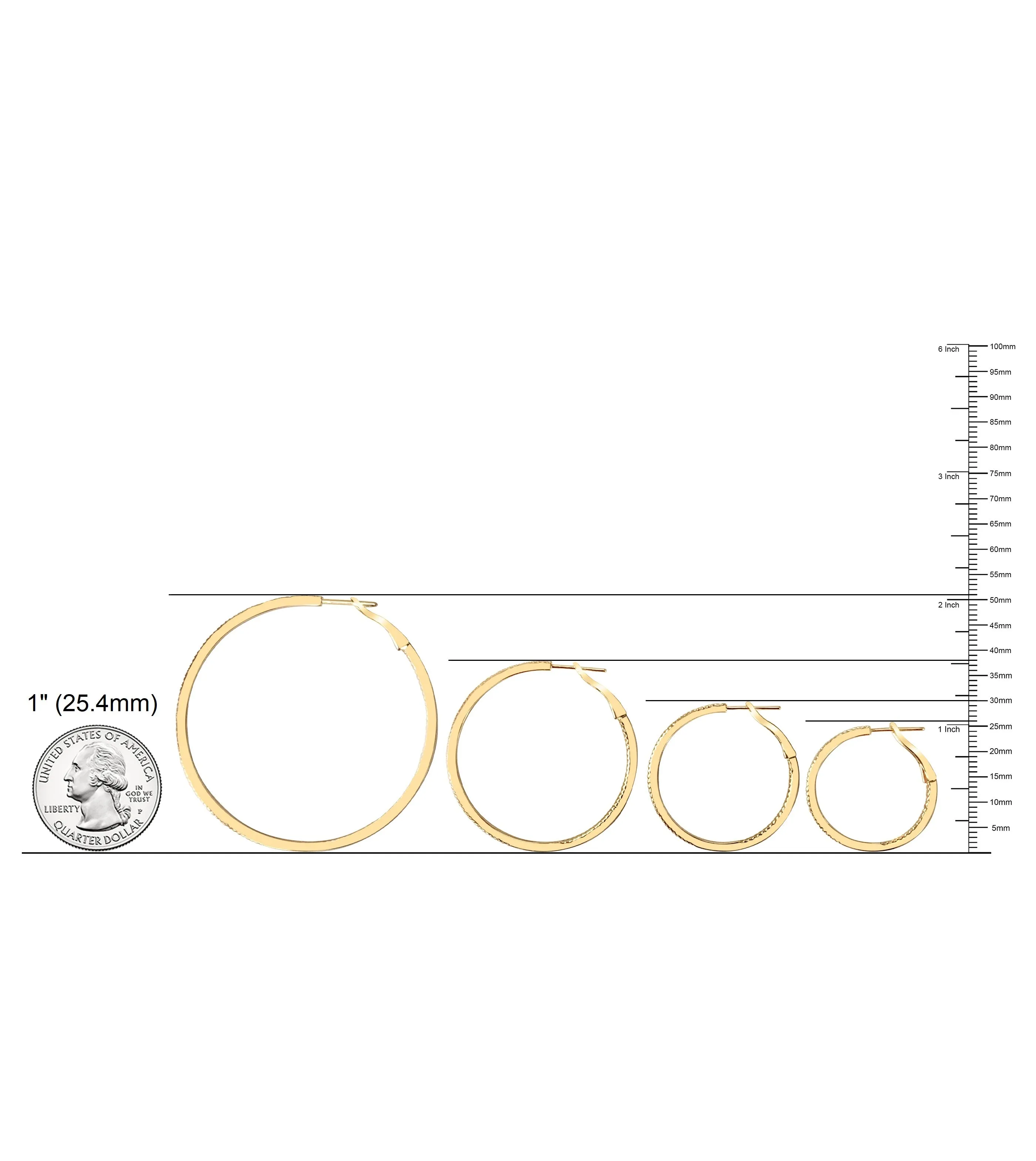 Diamond Slim Hoop Earring