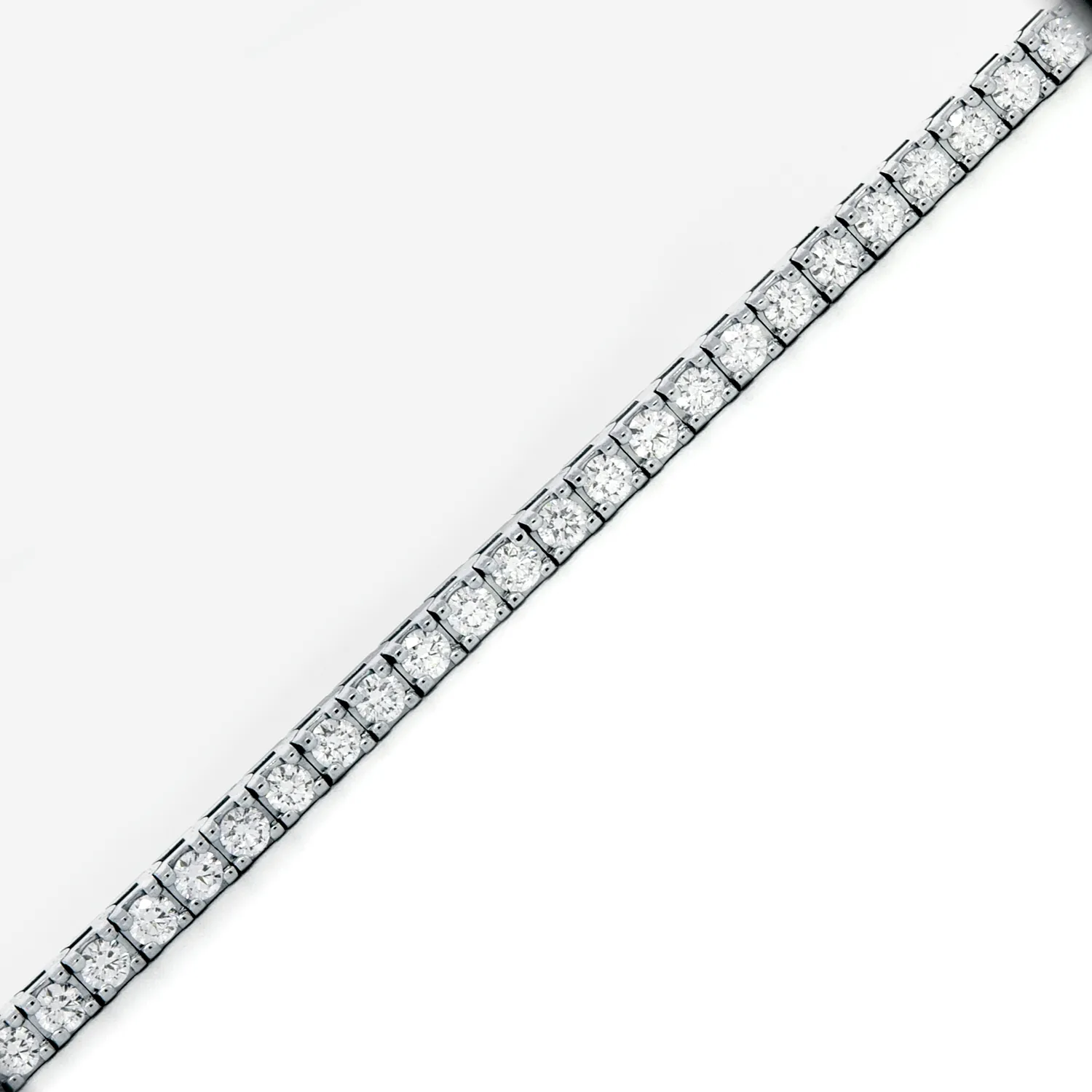 Diamond Tennis Bracelet - 14K White Gold - 4.02ct.
