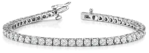 Diamond Tennis Bracelet - 14KWhite Gold - 6.12ct