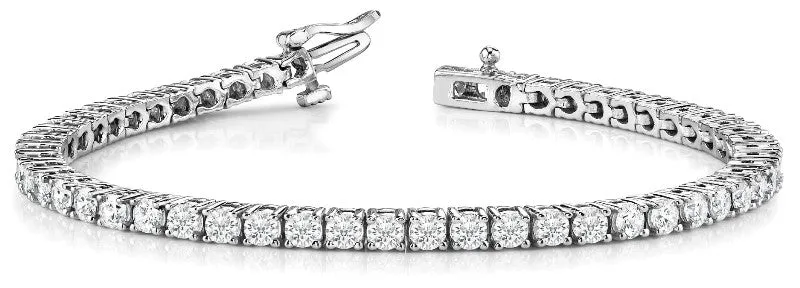 Diamond Tennis Bracelet - 14KWhite Gold - 6.12ct