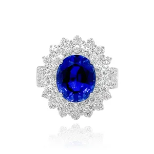 DIAMONDS & SAPPHIRE "ISADORA"  RING.