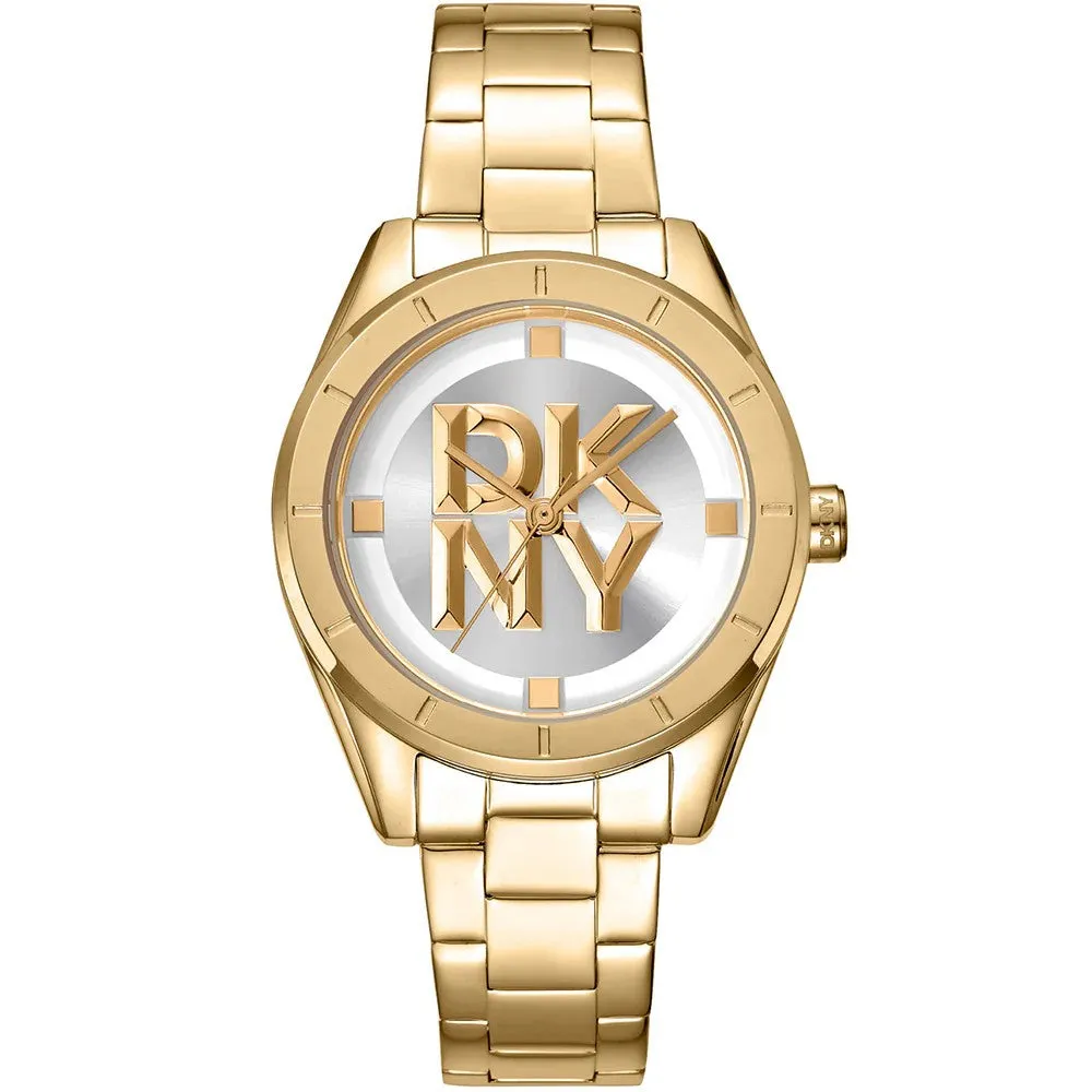 DKNY Chambers Midi Silver and White Dial Womens Watch