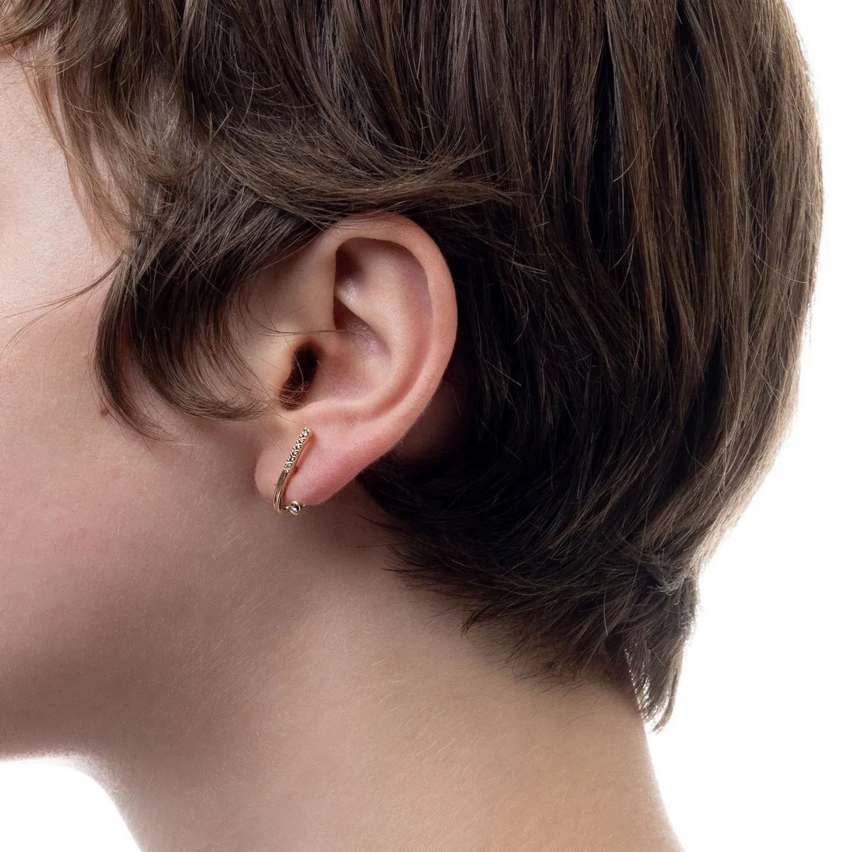 DROSERA Diamond Earring for Left ear