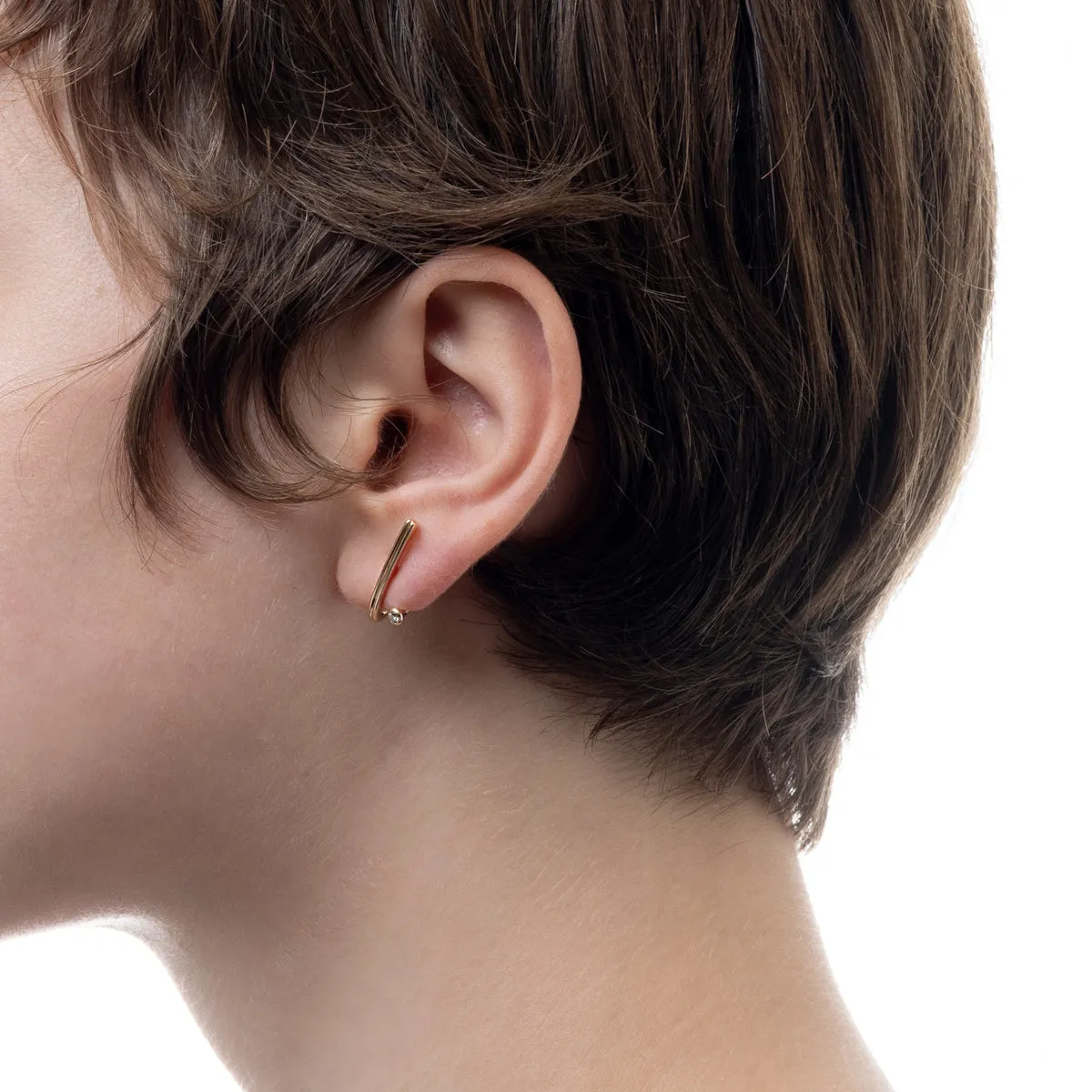 DROSERA Diamond Earring for Left ear