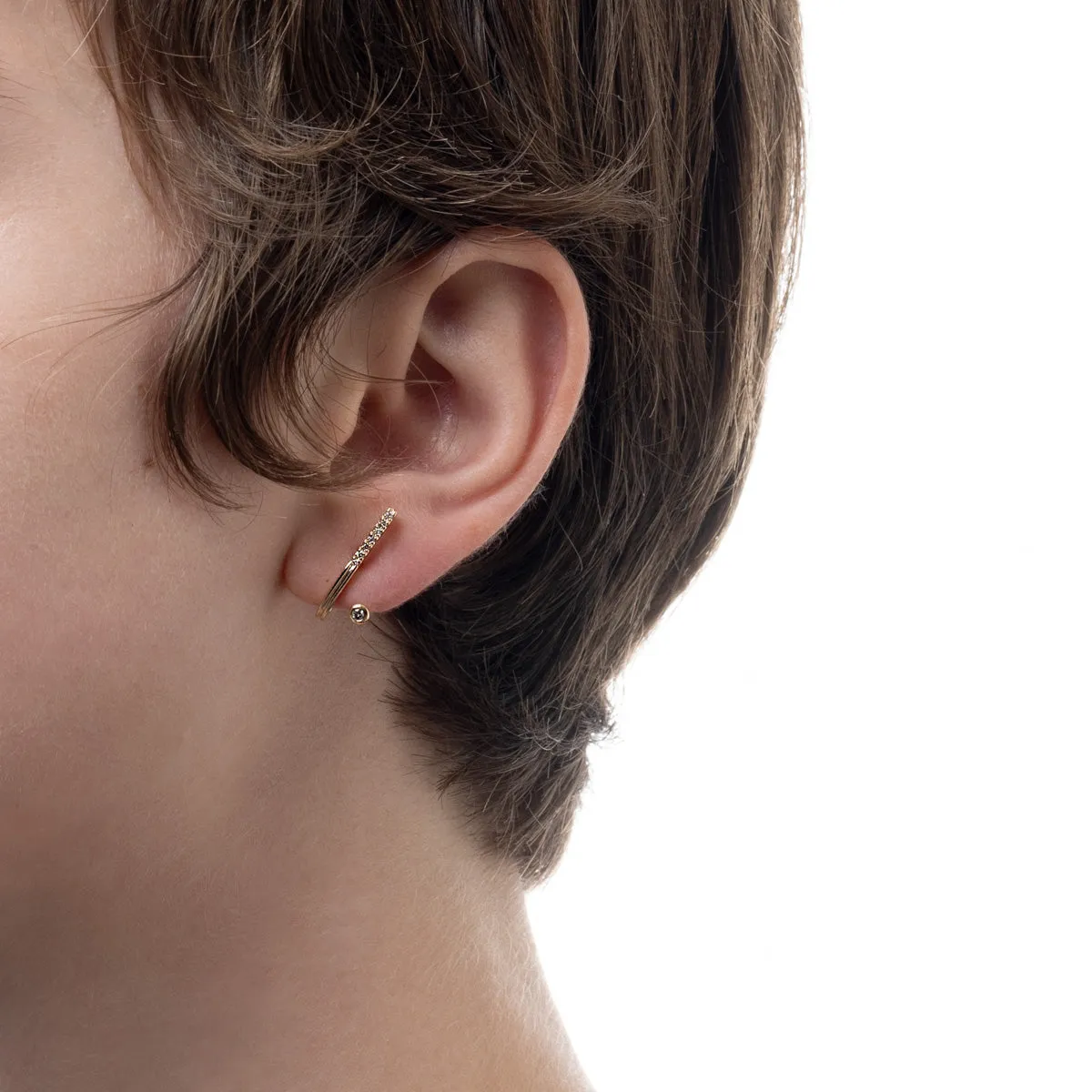 DROSERA Diamond Earring for Left ear