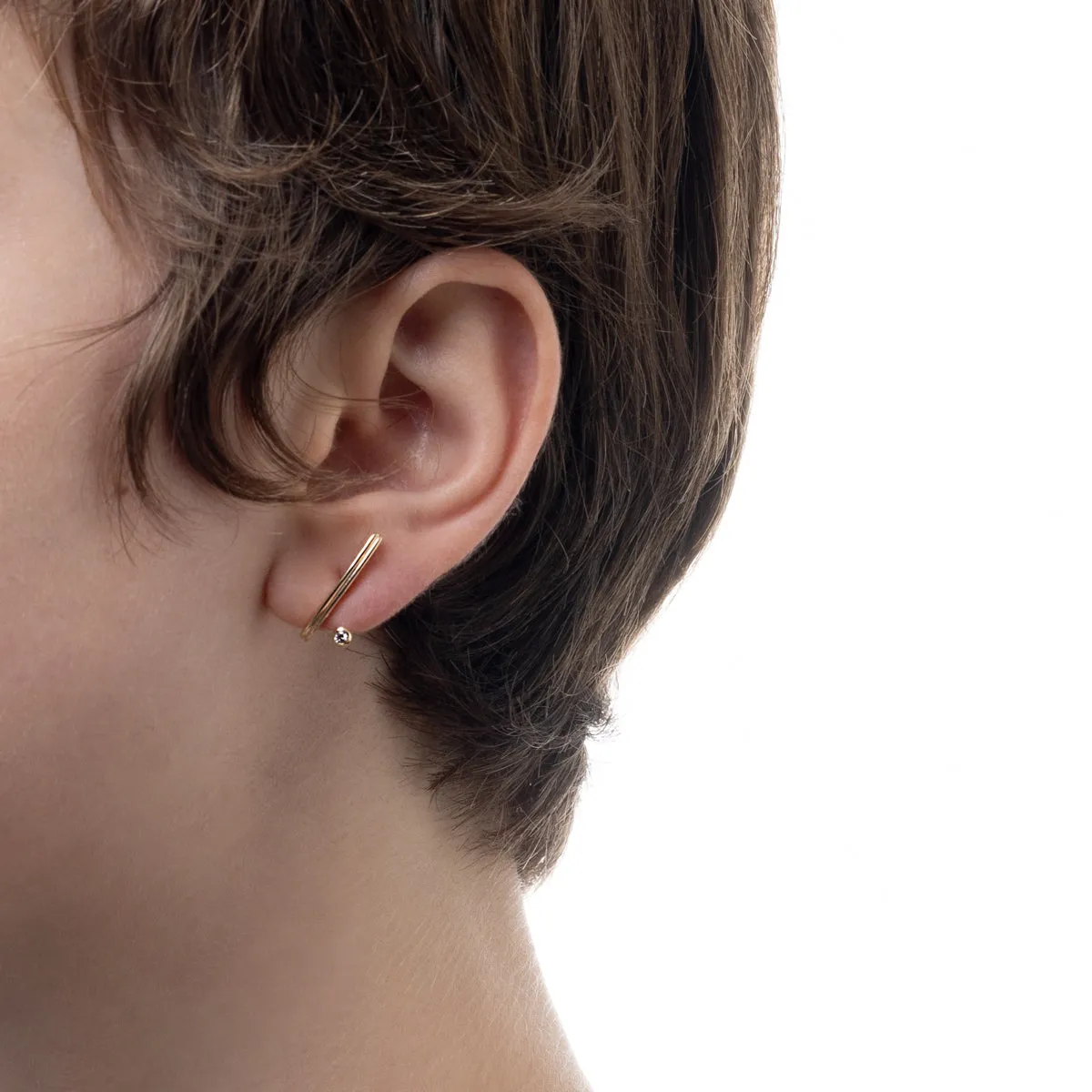 DROSERA Diamond Earring for Left ear