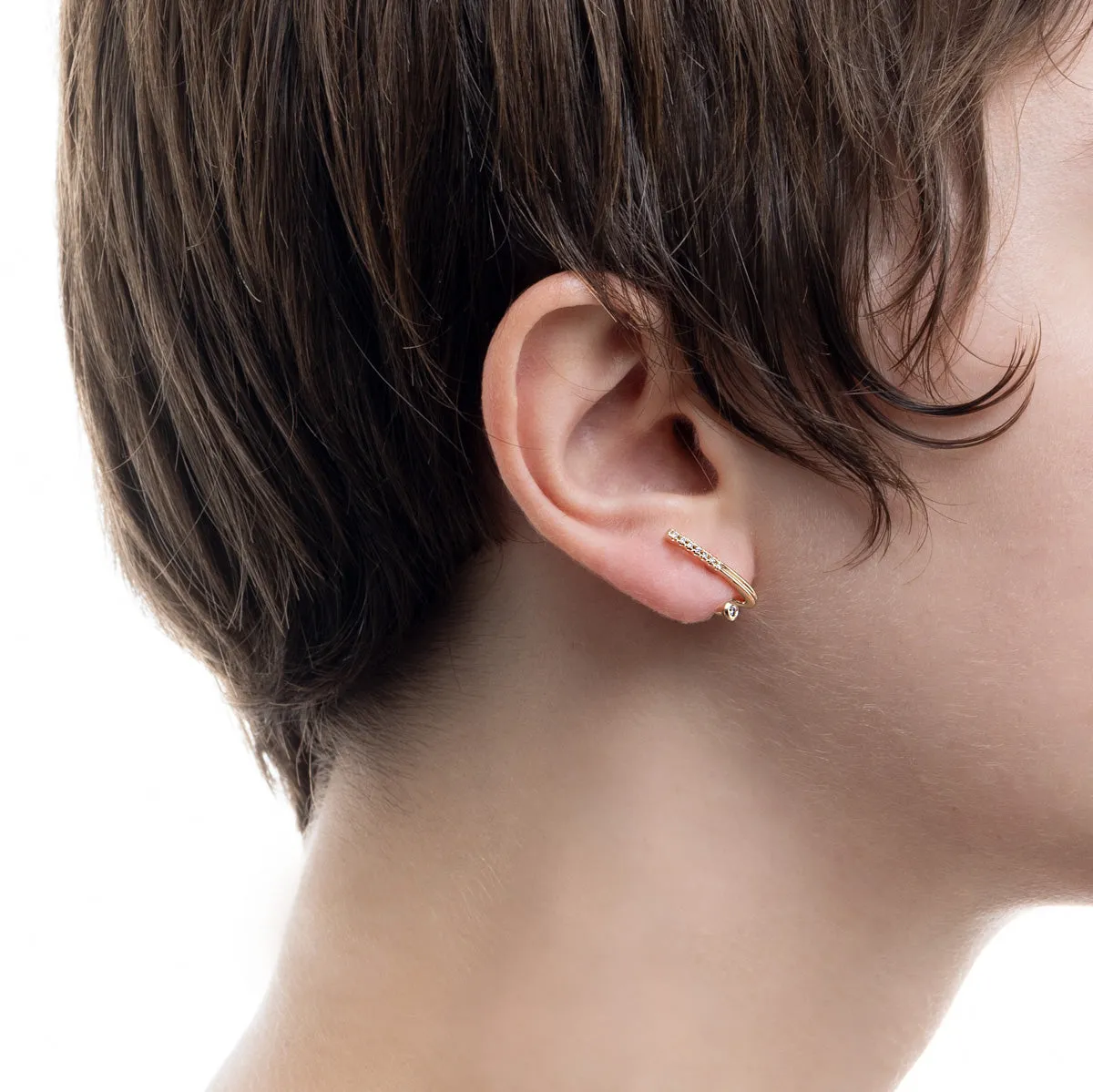 DROSERA Diamond Earring for Right ear