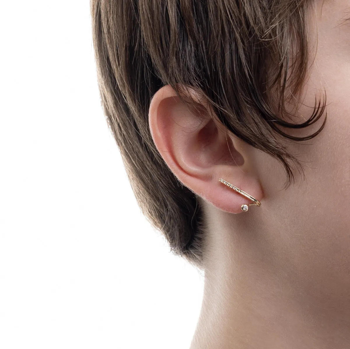 DROSERA Diamond Earring for Right ear
