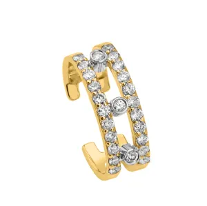Dual Set Ear Gold Cuff