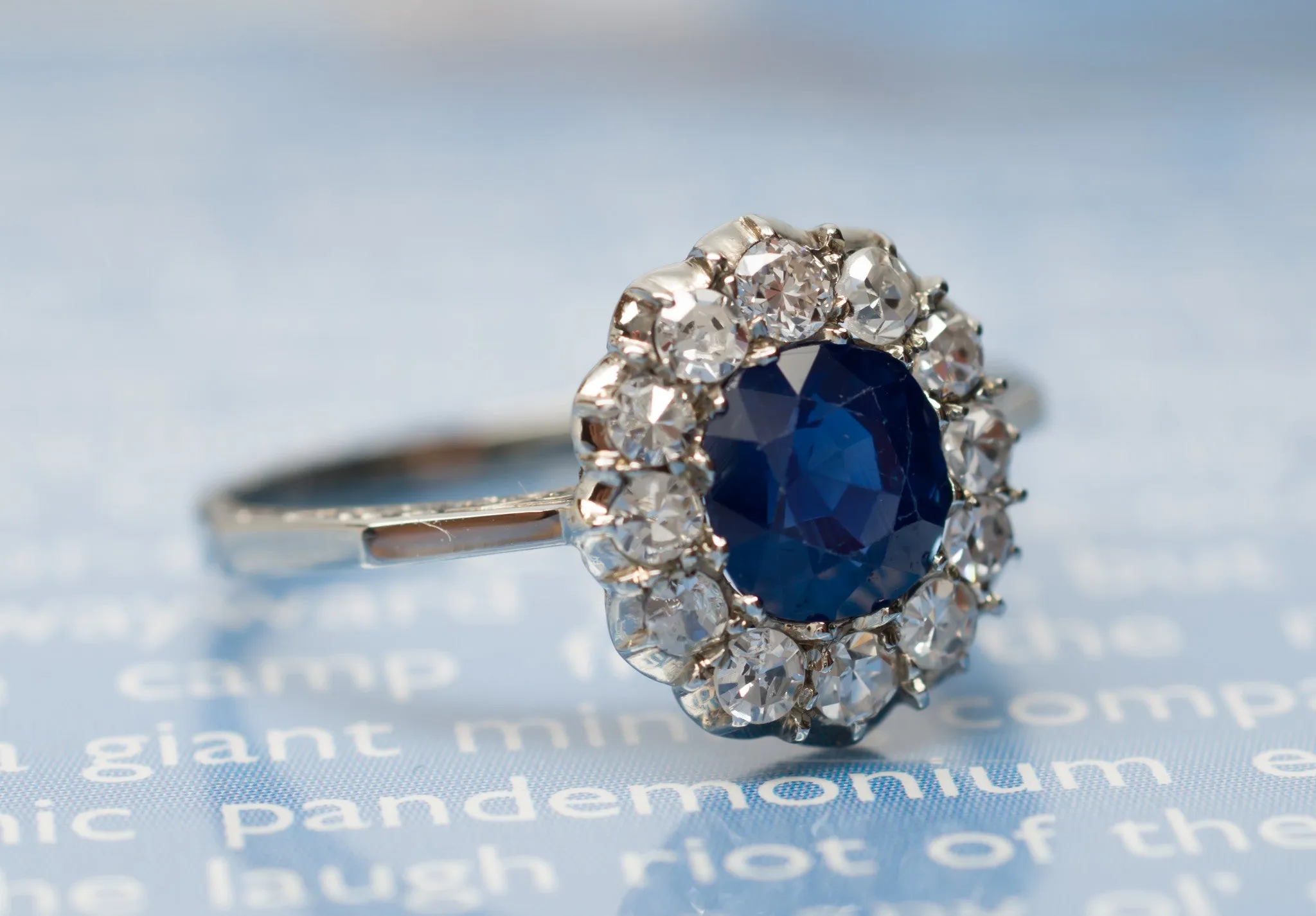 EDWARDIAN SAPPHIRE AND DIAMOND ENGAGEMENT RING