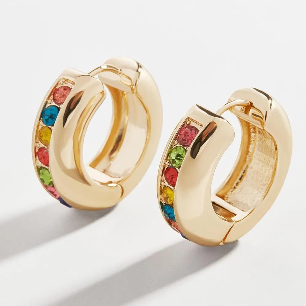 Elegant Simple Big Geometric Hoop Earrings Stainless Steel  In Gold Circle Earrings Color For Women
