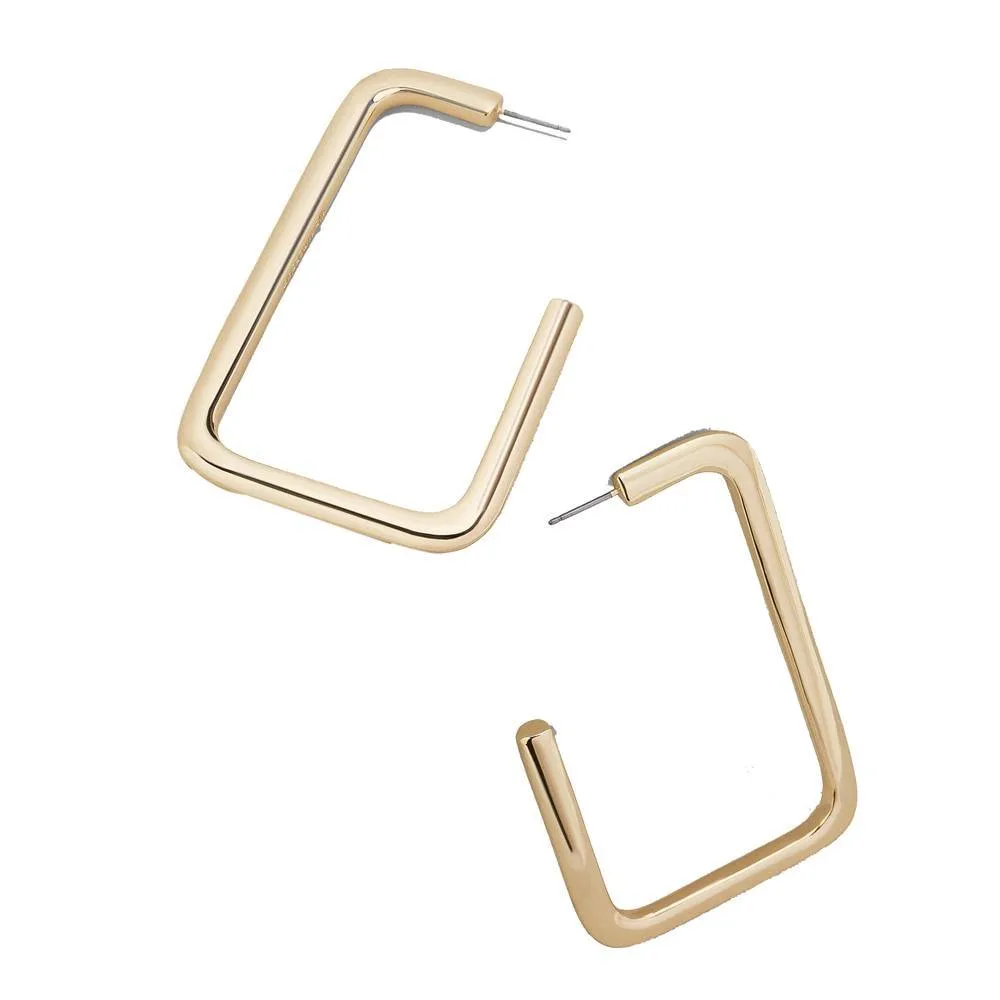 Elegant Simple Big Geometric Hoop Earrings Stainless Steel  In Gold Circle Earrings Color For Women