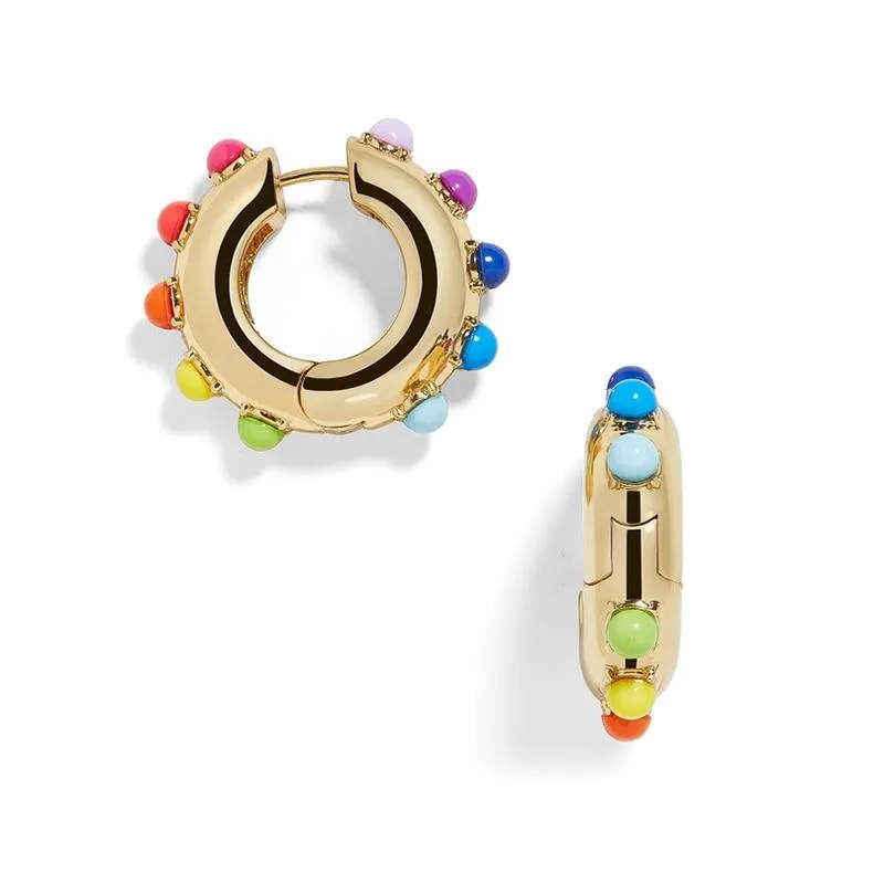 Elegant Simple Big Geometric Hoop Earrings Stainless Steel  In Gold Circle Earrings Color For Women