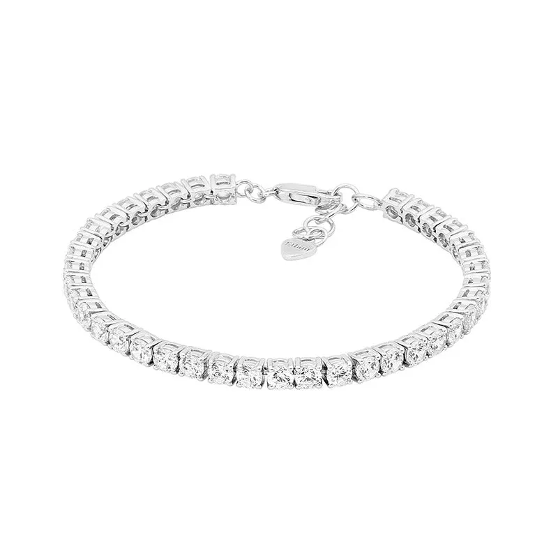 Ellani Sterling Silver Cubic Zirconia Tennis Bracelet B201S