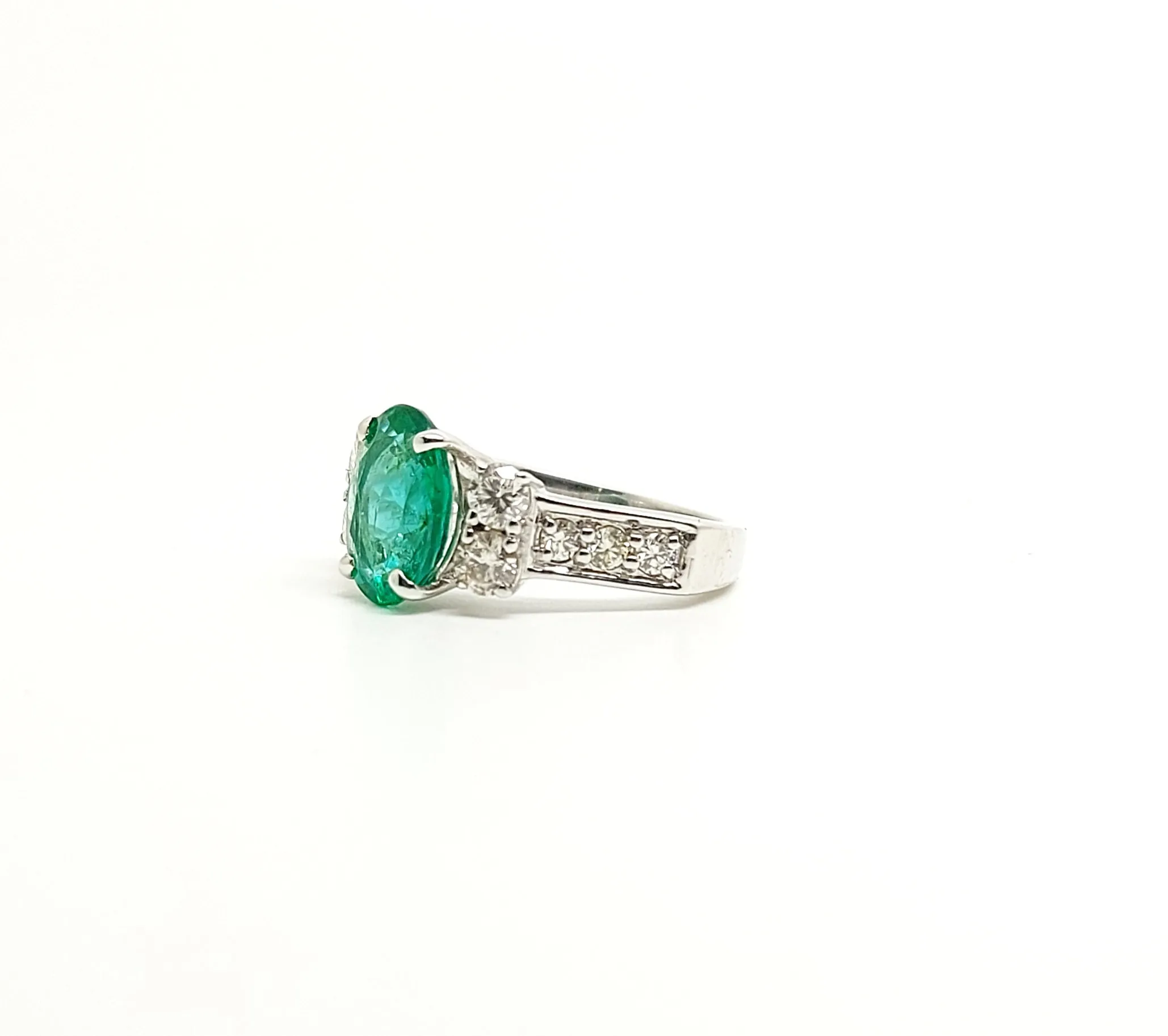 EMERALD & DIAMOND HOT CAKE RING