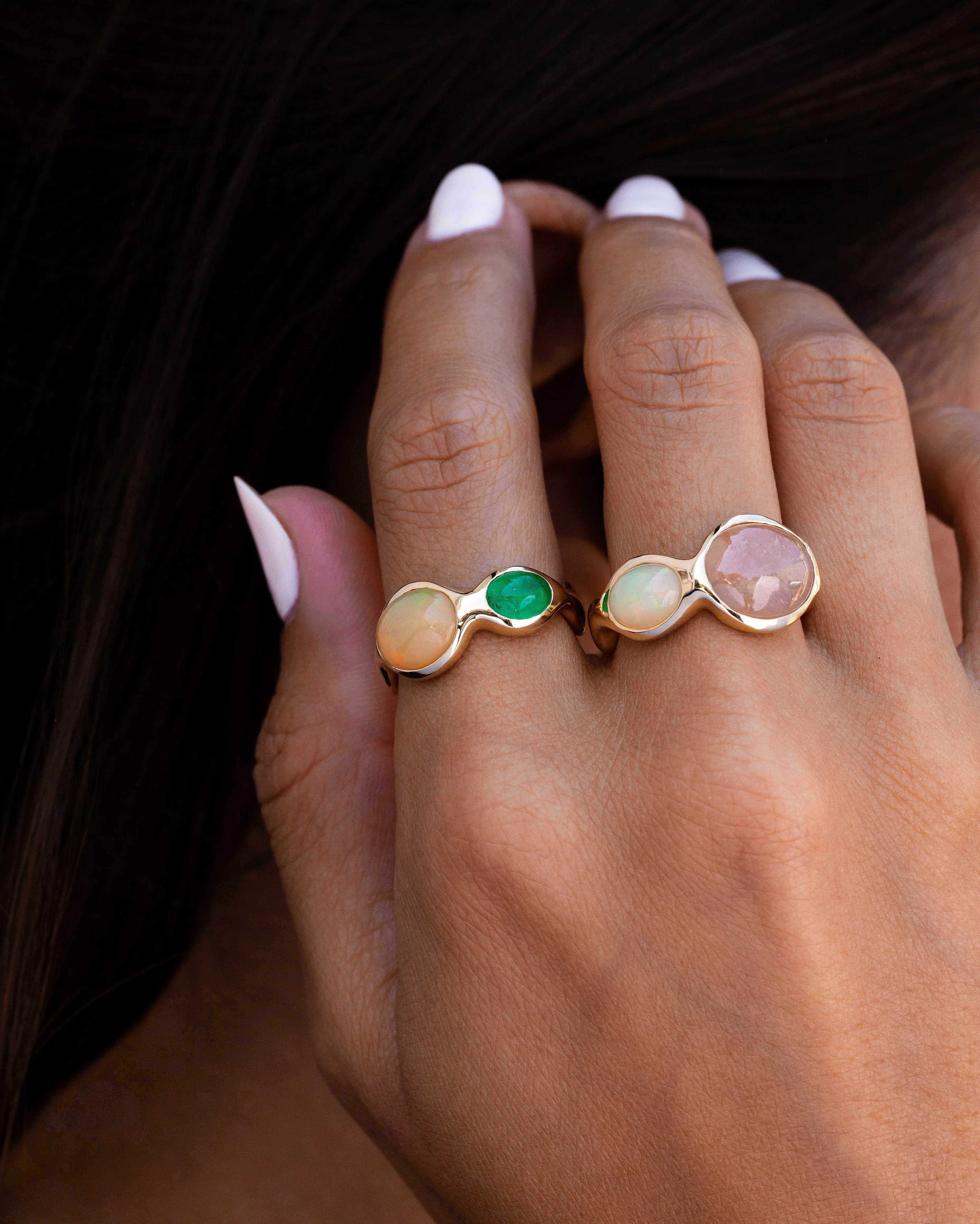 Emerald & Opal Elsewhere Ring (Ready to Ship Size 7)
