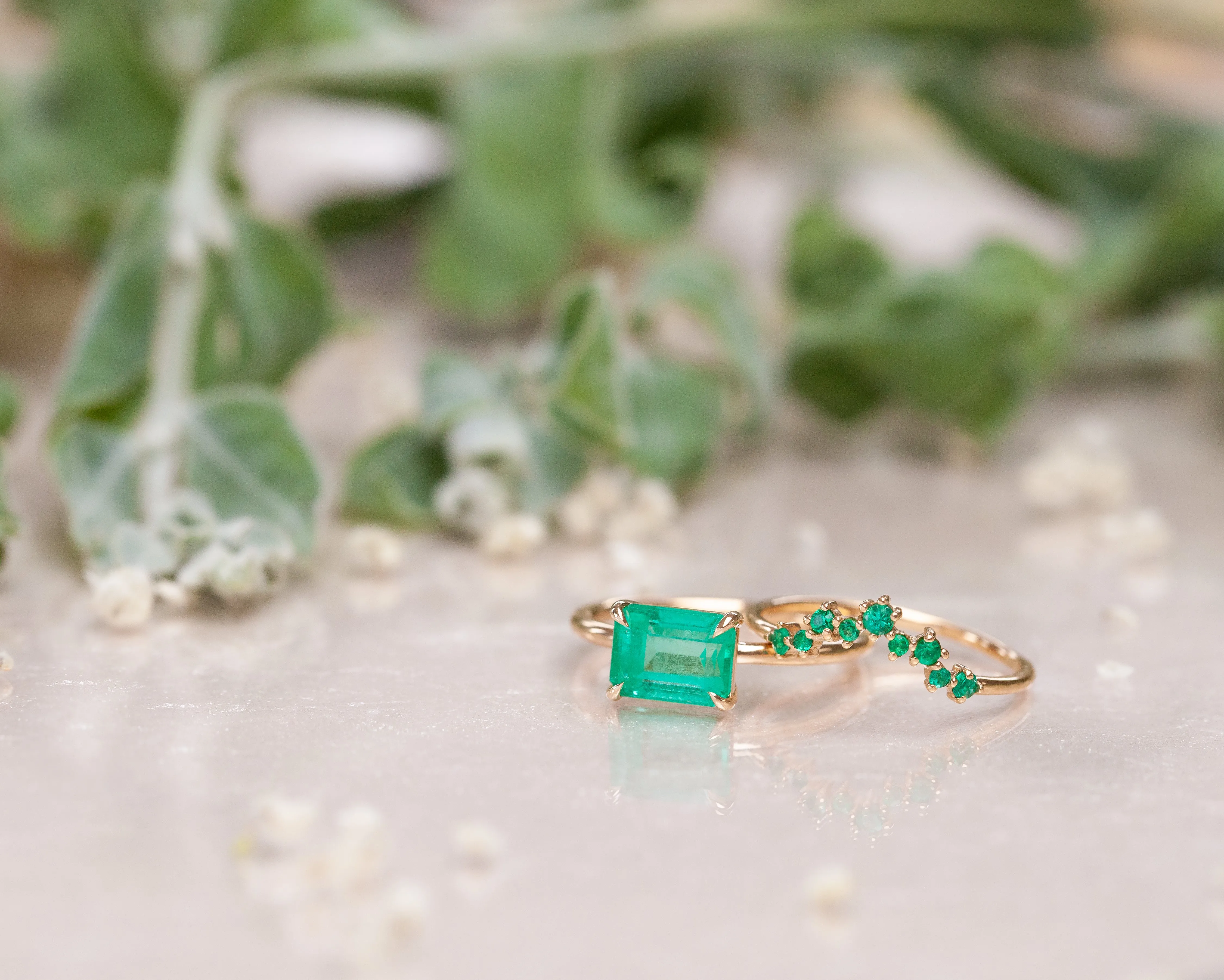Emerald Aster Band (Ready to Ship size 6.5)
