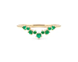 Emerald Aster Band (Ready to Ship size 6.5)