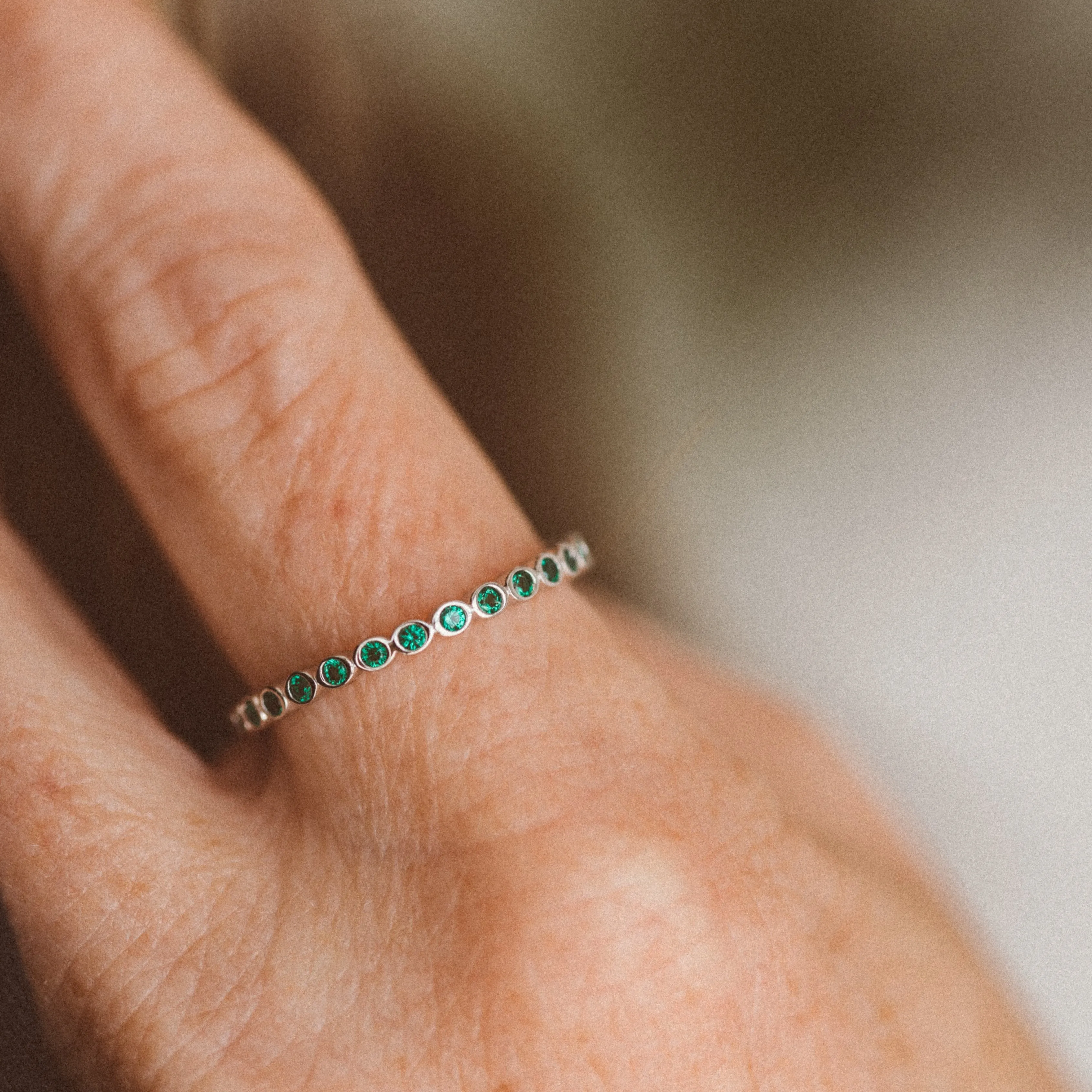 Emerald Bezel Ring