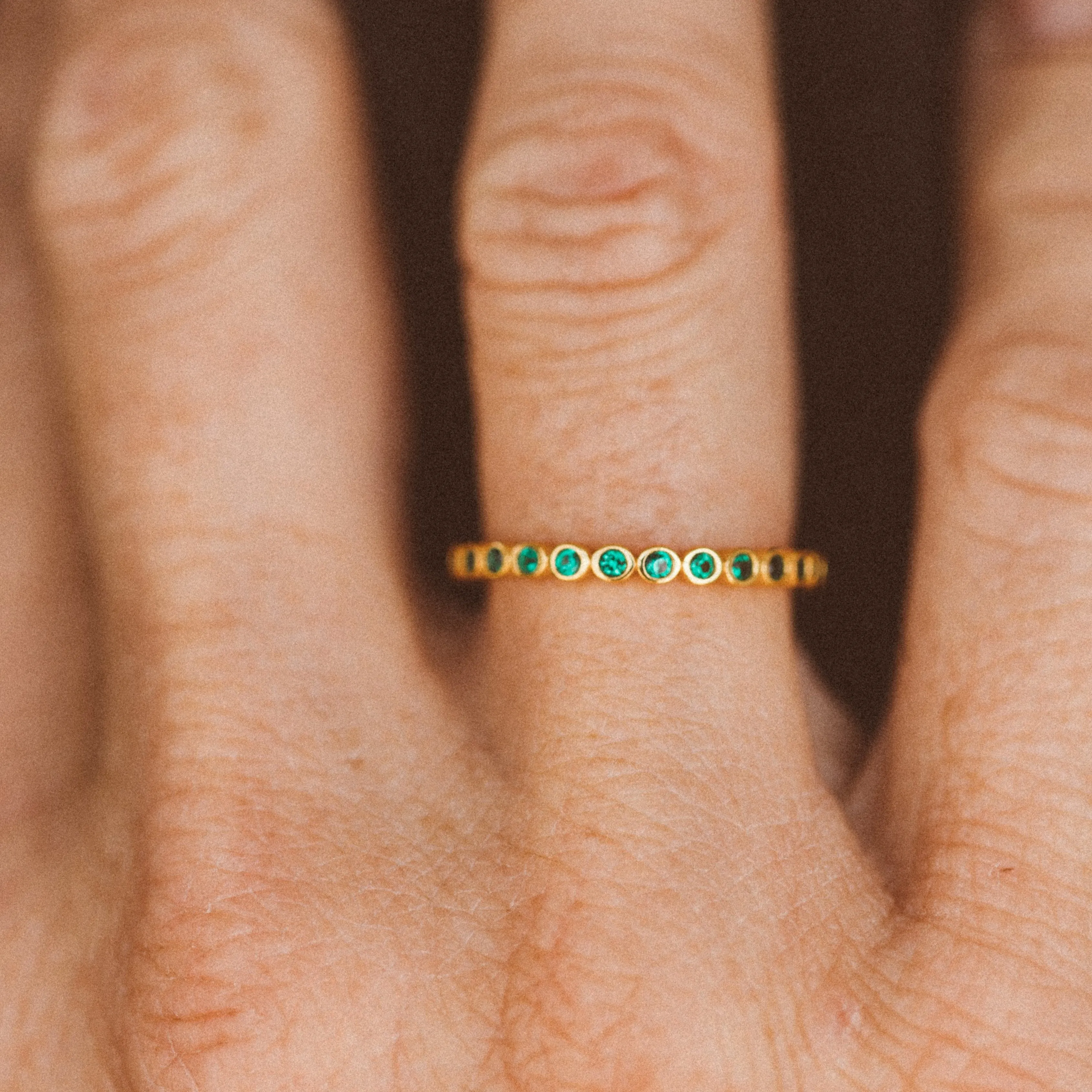 Emerald Bezel Ring