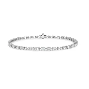Emerald Cut Diamond Tennis Bracelet