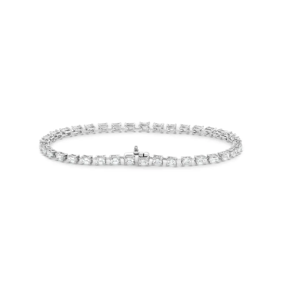 Emerald Cut Diamond Tennis Bracelet