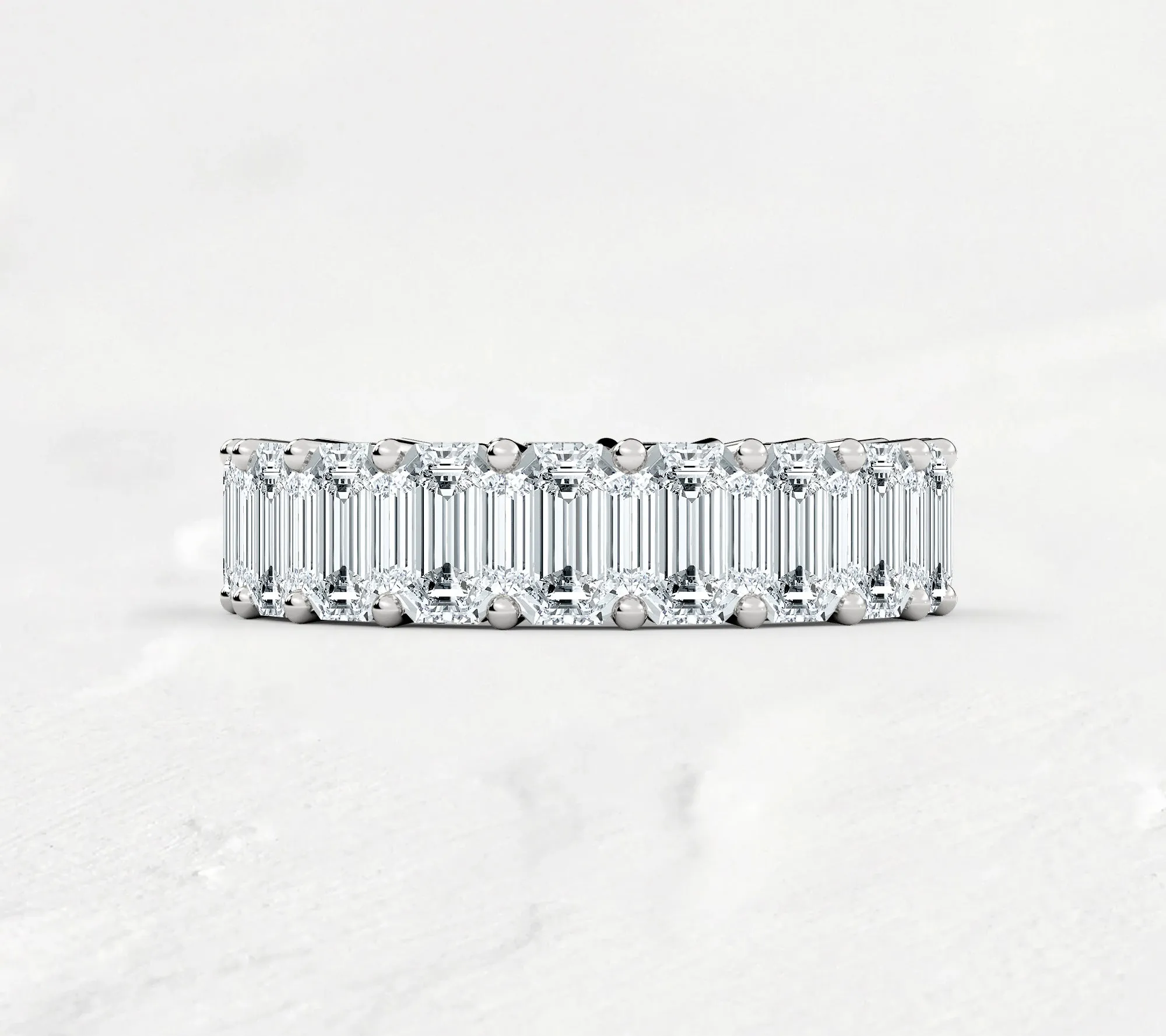 Emerald Cut Eternity Band - 8ct