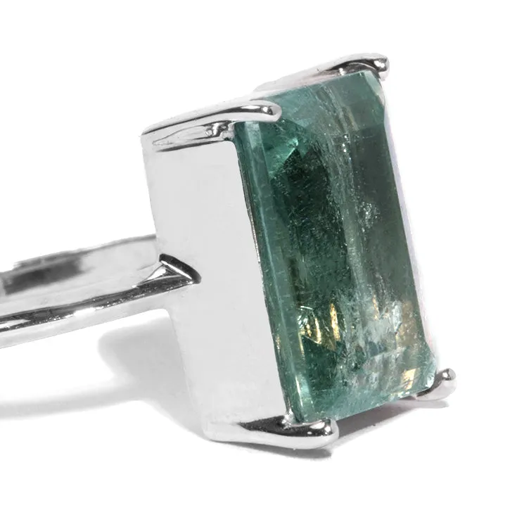 Emerald Cut Tourmaline Ring