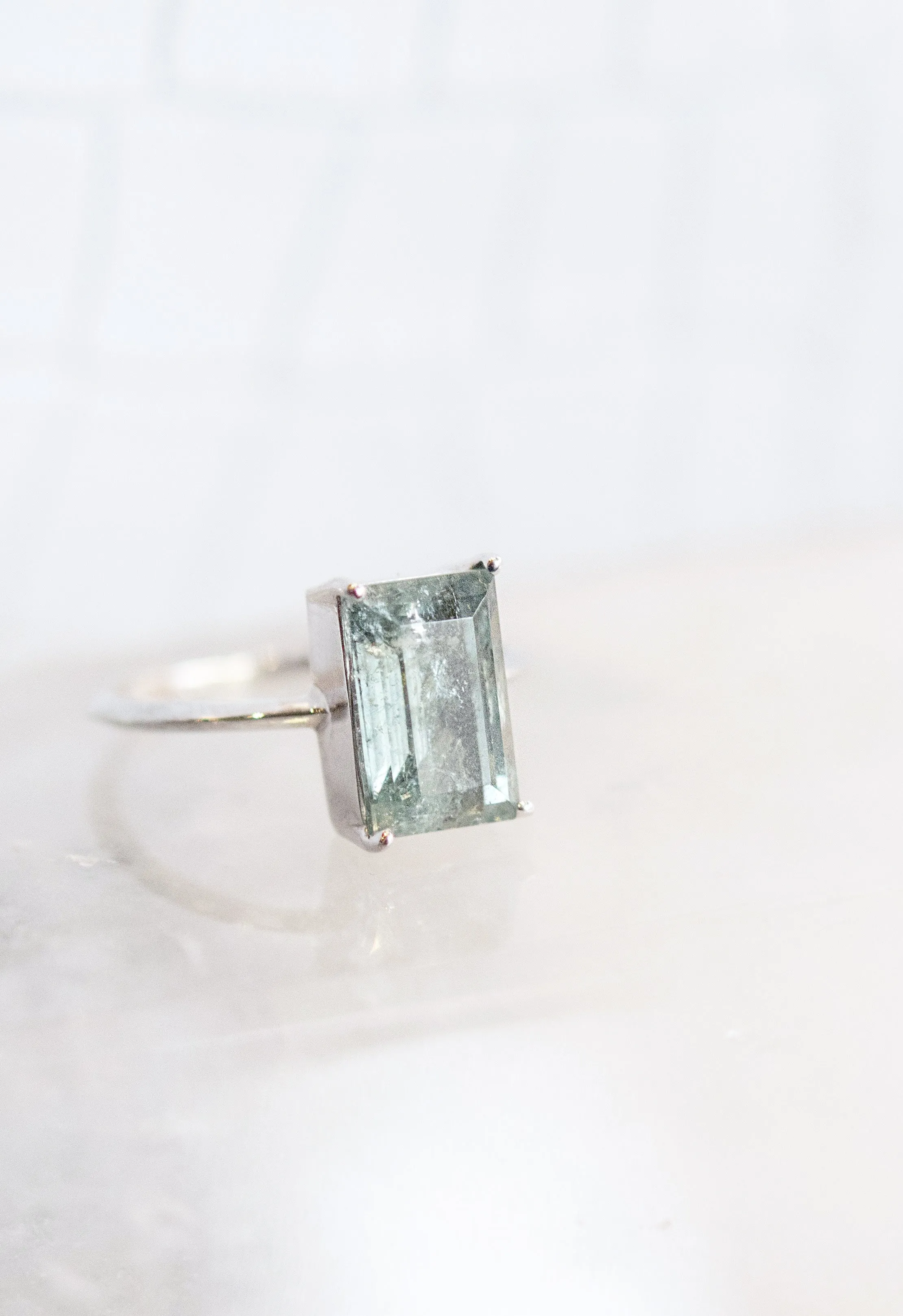Emerald Cut Tourmaline Ring