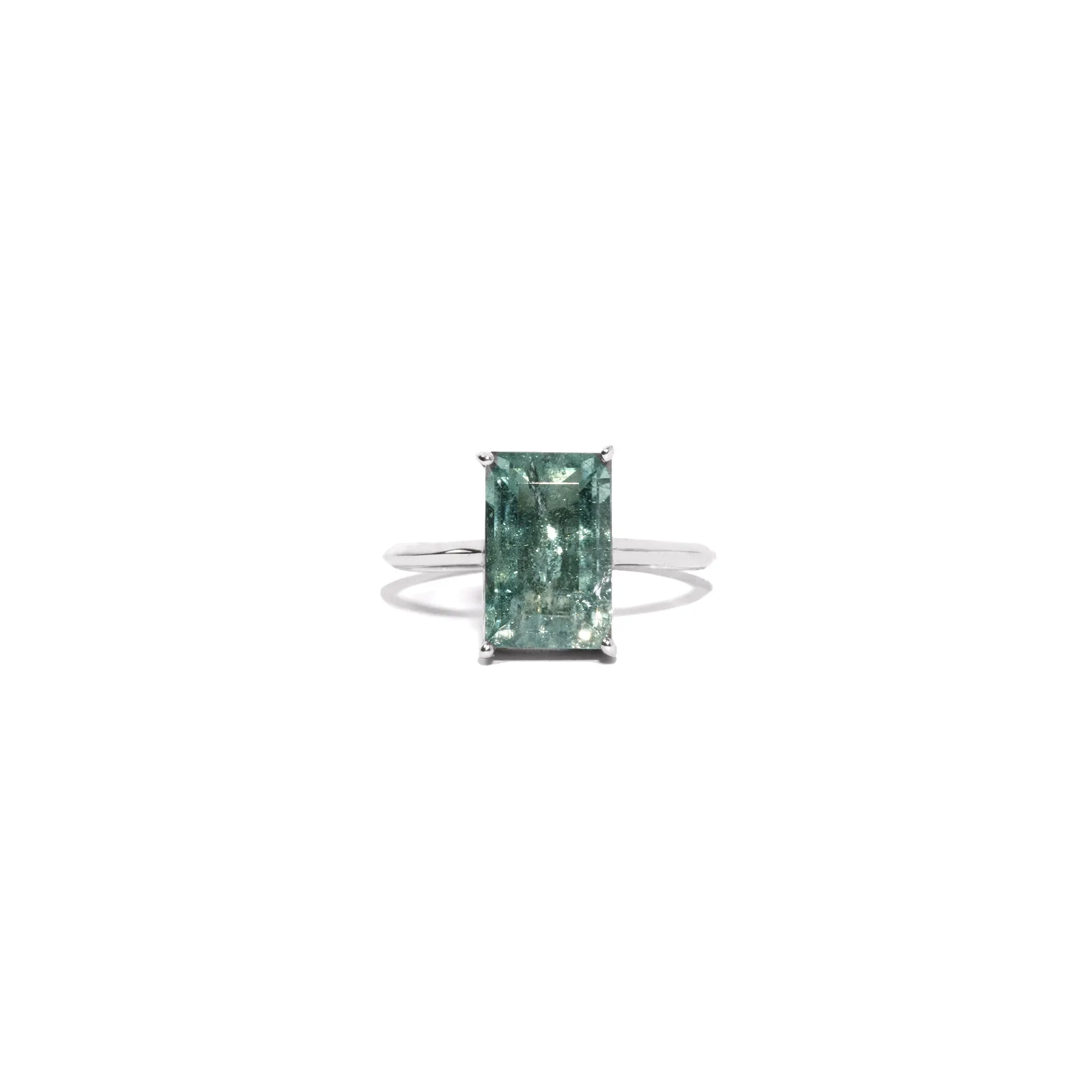 Emerald Cut Tourmaline Ring