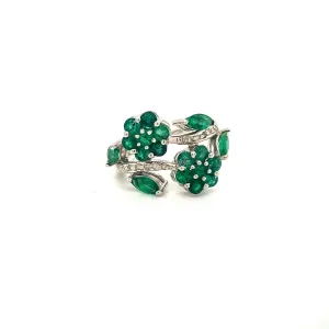 Emerald Ring in .925 Sterling Silver - KSR 18199