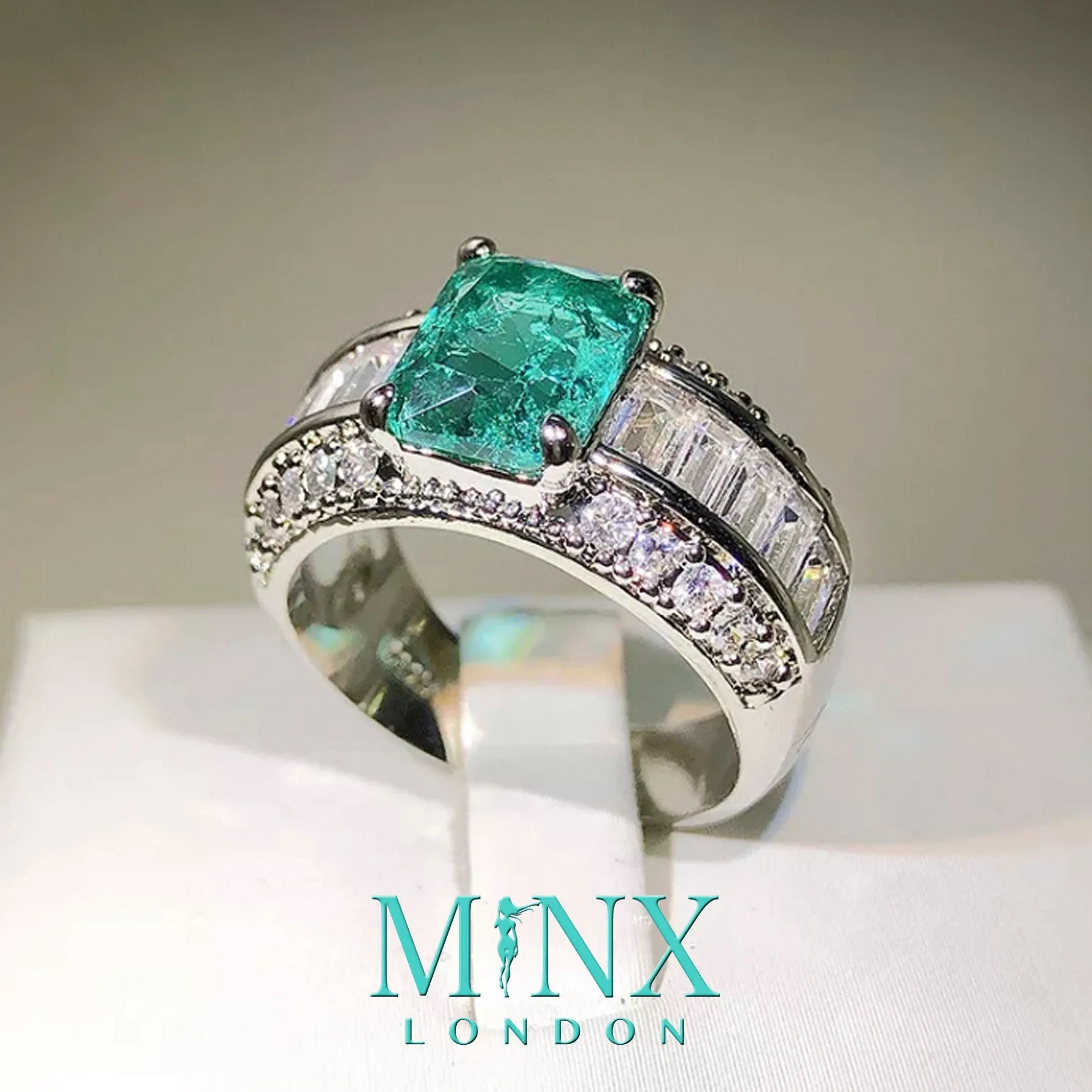 Engagement Ring | Aquamarine Diamond Ring | Womens Promise Ring |  Aquamarine Engagement Ring | Blue Diamond Ring | Tourmaline Ring