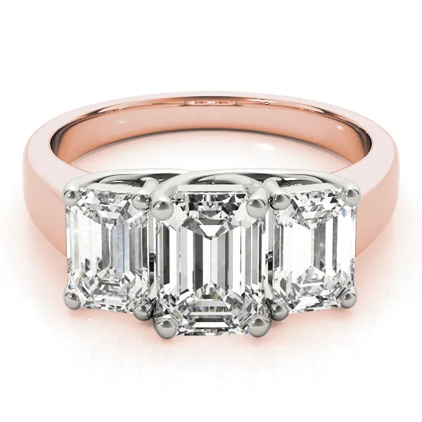 Engagement Rings 3 Stone Emerald - TN81986