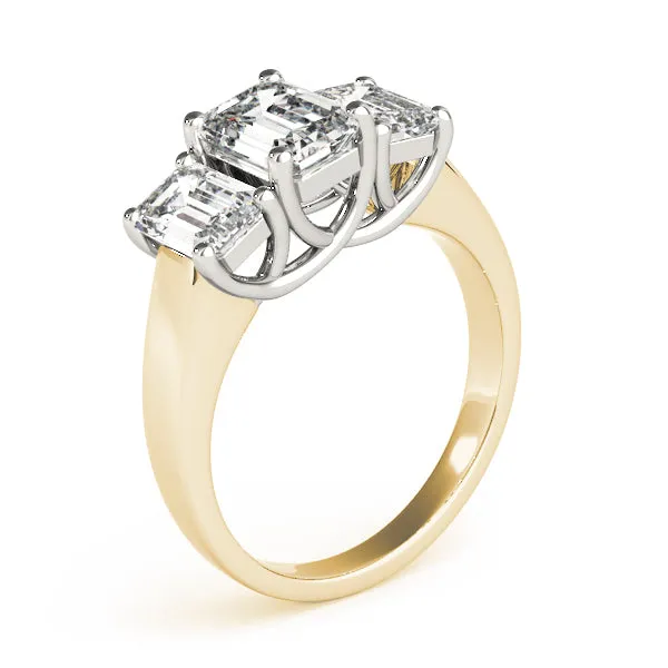 Engagement Rings 3 Stone Emerald - TN81986