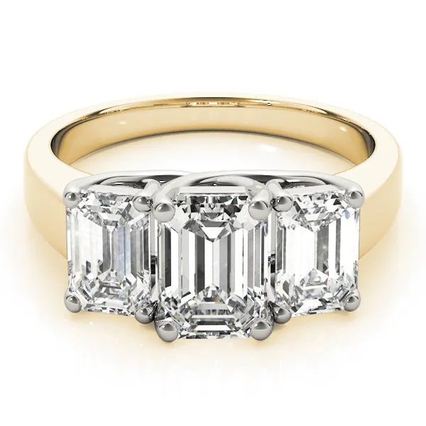 Engagement Rings 3 Stone Emerald - TN81986