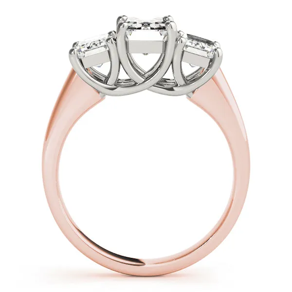 Engagement Rings 3 Stone Emerald - TN81986