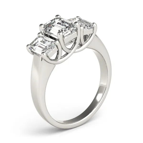 Engagement Rings 3 Stone Emerald - TN81986